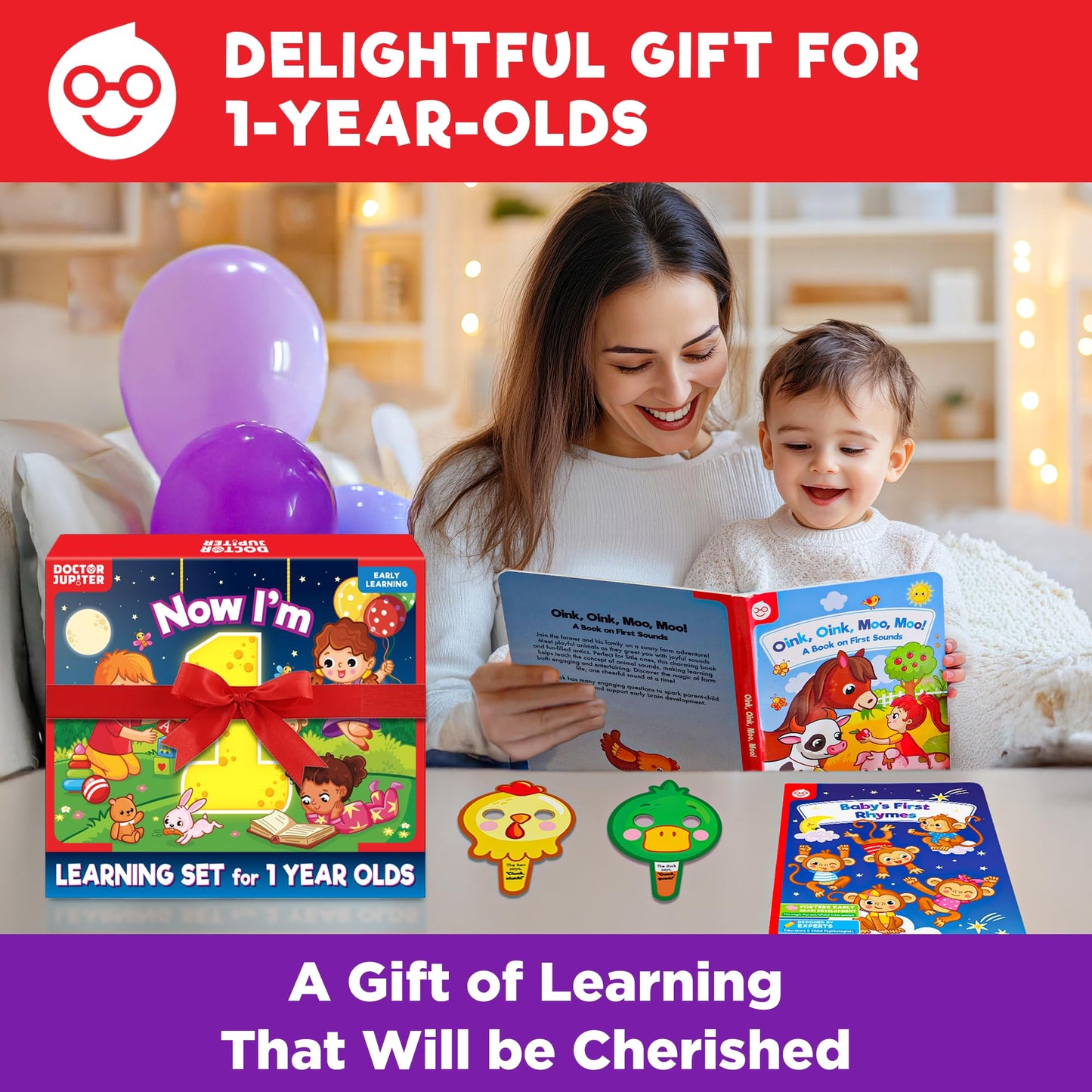 Doctor Jupiter Now I AM 1 | Educational Learning Toy for 1 Year Olds | Birthday Gift Ideas for Boys & Girls Ages 1+ | Preschool Learning Activities
