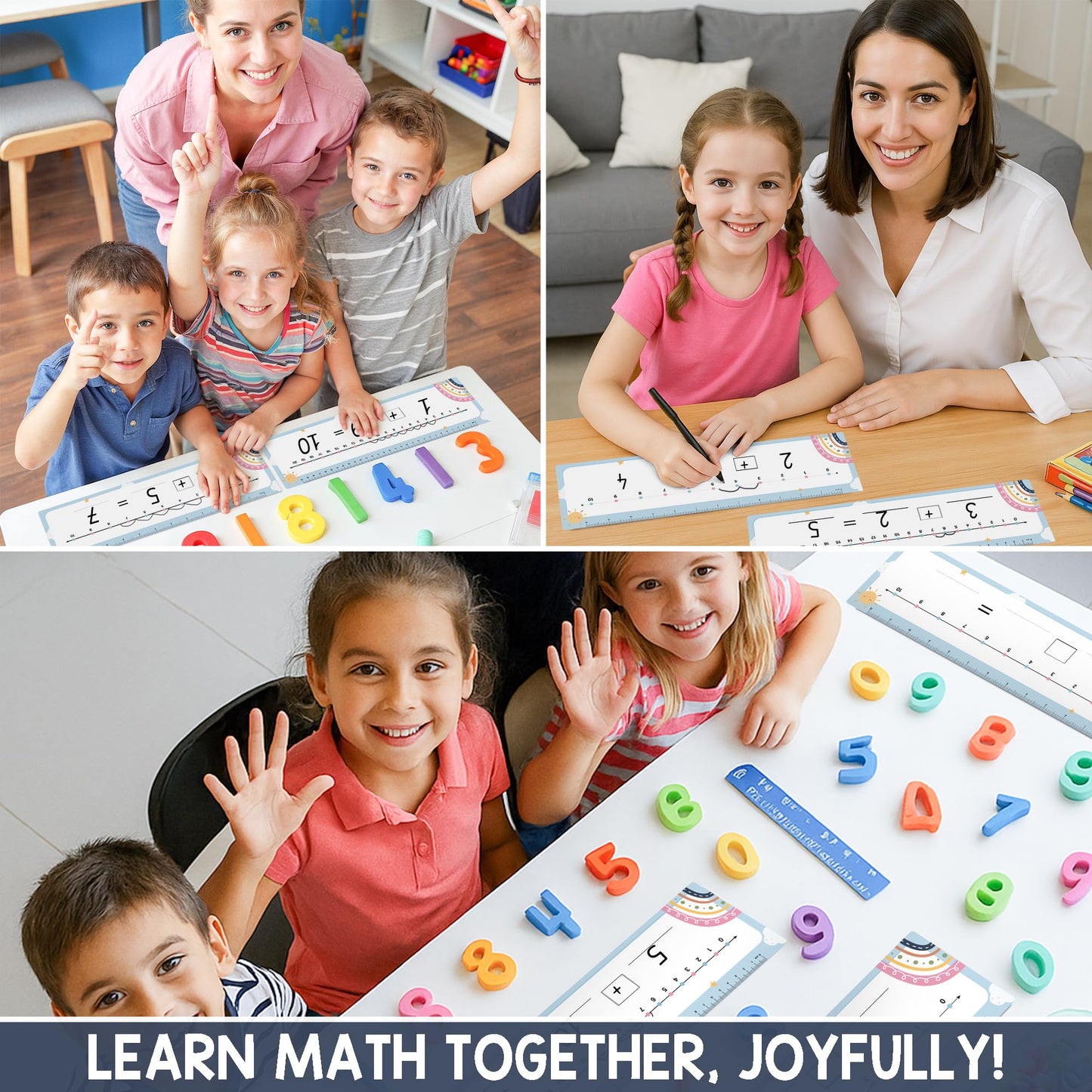 26 Pack Boho Number Line Dry Erase Boards Cards, 14"x4", Double-Sided, 0-10 on One Side & 0-20 on Other Side, Math Manipulatives for Student, Education Classroom Must Haves