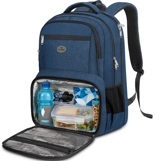 MATEIN Backpack Lunch Box, Water Resistant Mens Lunch Backpack for Work with 18 Inch Laptop Compartment, TSA Flight Approved Travel Bookbag with Luggage Strap, Extra Large Insulated Cooler Bag