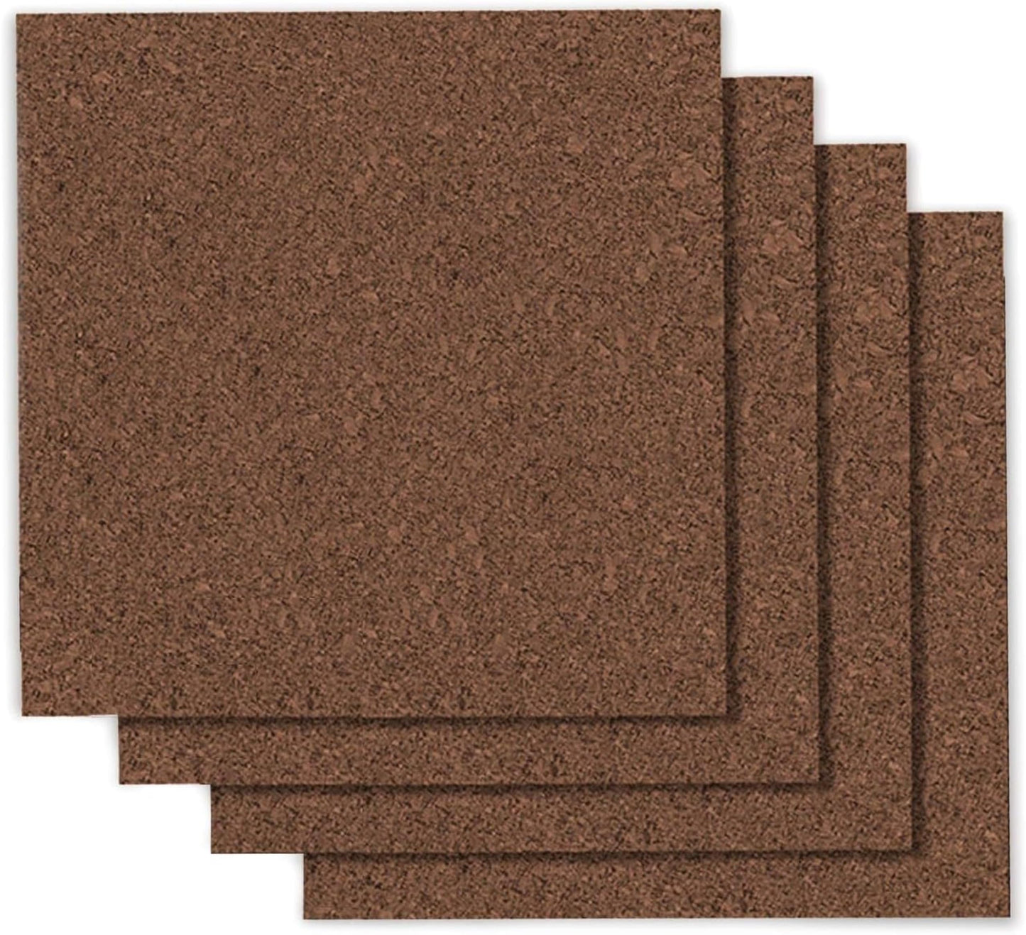 Quartet Cork Tiles, Bulletin Board Cork Panels 12" x 12" x 3/8", Dark Brown, 4 Pack (15050Q)