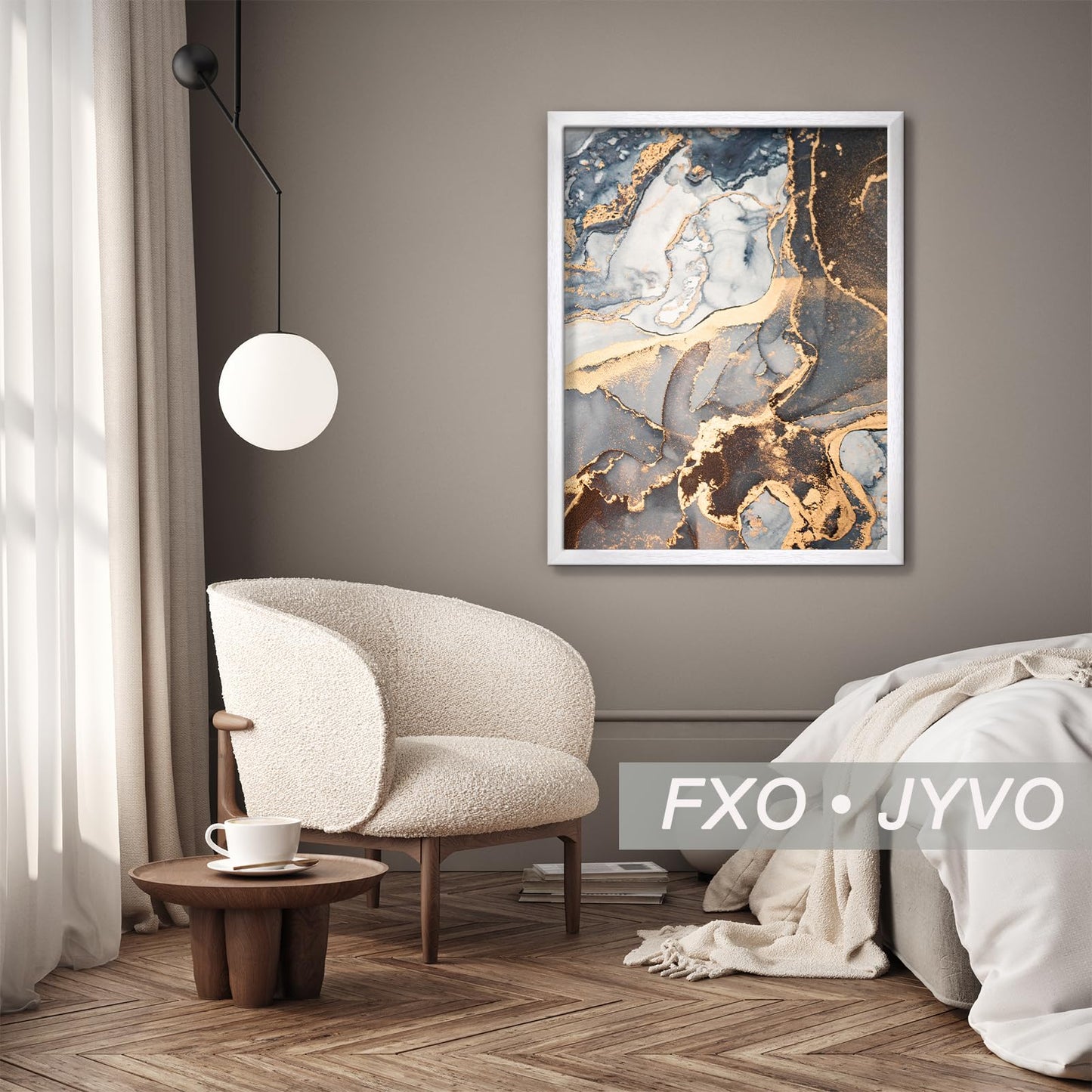 Fxojyvo Engineered Wood 14x24 Picture Frame Set of 3, White Frame for 14 x 24 Inch Picture Poster Photo, Light Weight 14 by 24 Frame with Wood-grain for Wall - 3 Pack/White/14 x24