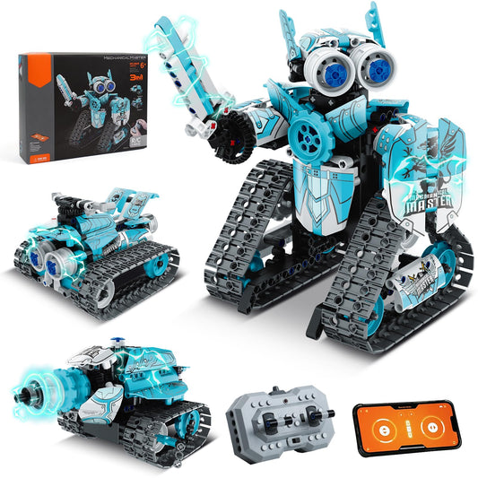 ToyFuntasy 3 in 1 Robot Building Kits for Kids - STEM Birthday Gifts for 6 7 8 9 10 11 12+ Year Old Boys - Educational DIY Science Projects, Robotics Toys with APP & Remote Control