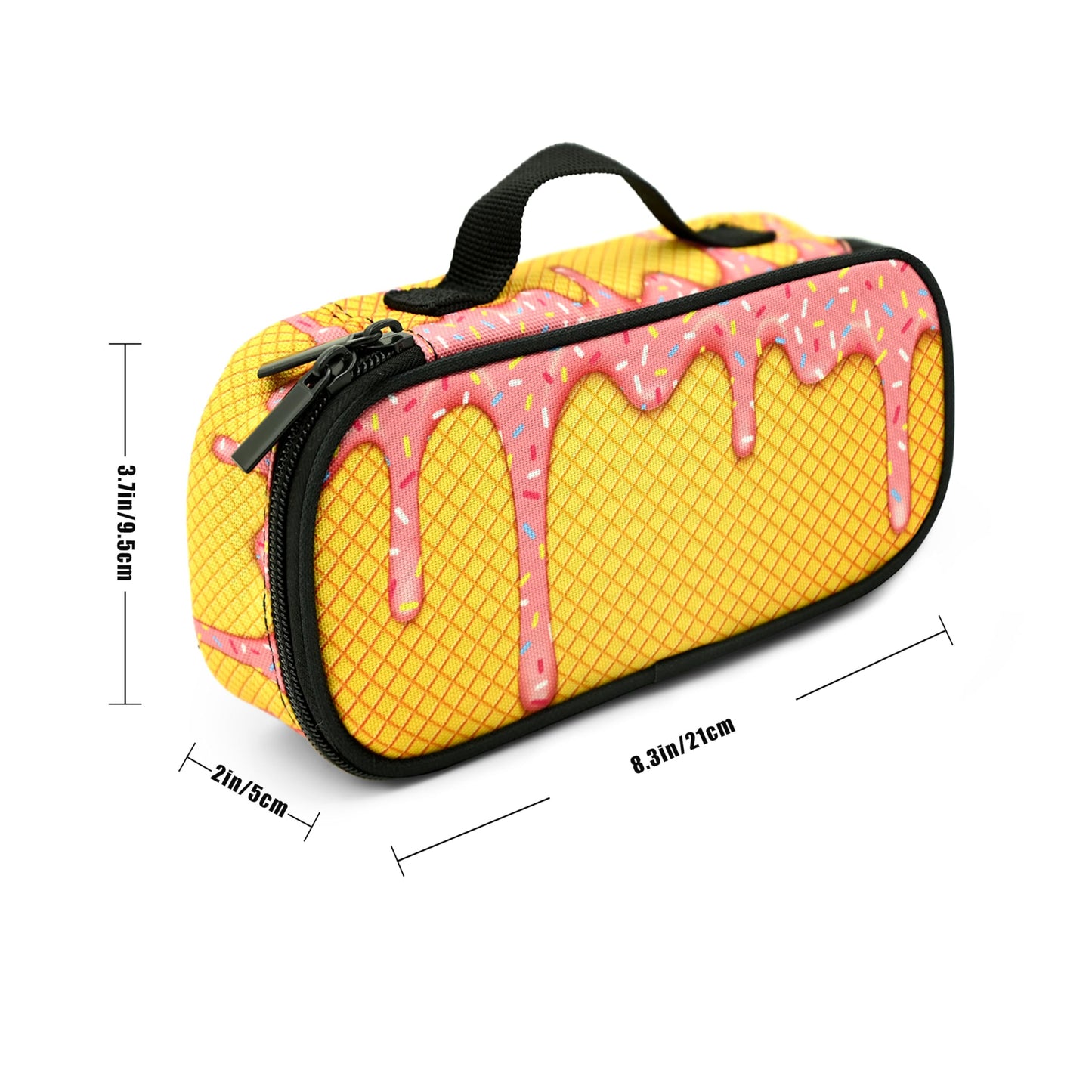 Droerfes Ice Cream Pencil Case Pencil Pouch Large Capacity Pen Bag School Office Organizer Stationery Storage Box For Girls Boys Teen Kids