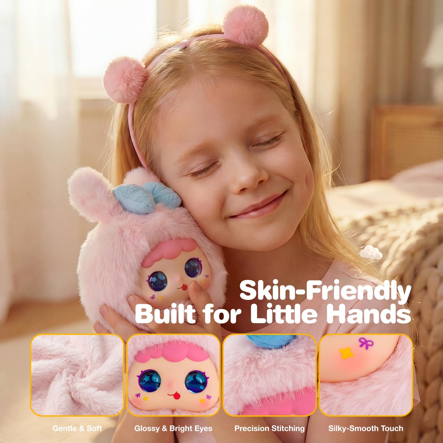 ZAIROM Interactive AI Smart Plush Toy - Soft Talking Companion, Emotional Eyes, Screen-Free Multilingual Learning, Bedtime Storyteller, White Noise, Parental Control App, Gift for Kids 3+, Rabbit