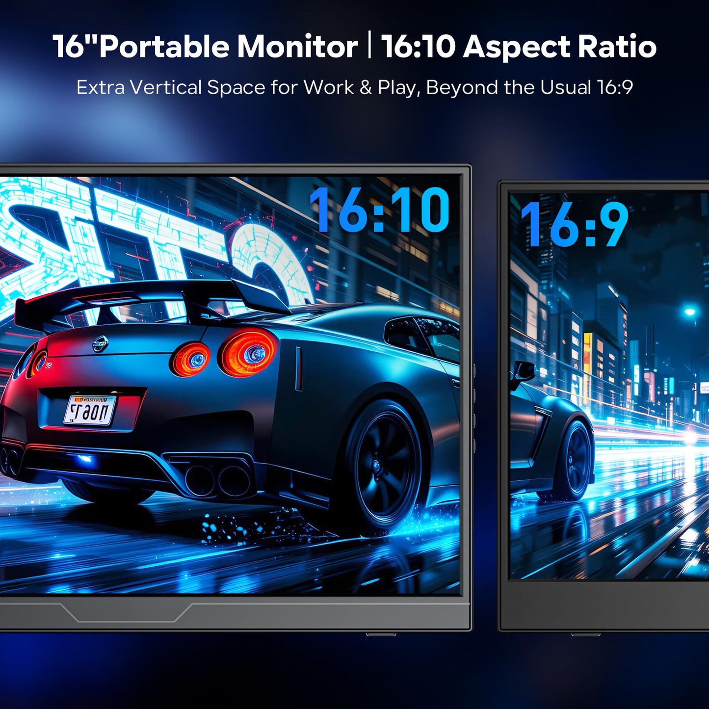 Dopesplay 120Hz Portable Gaming Monitor 16" 1200P FHD 100% sRGB Portable Display with Adjustable Stand, USB-C & HDMI External Monitor & Travel Screen for Laptop Mac PC Phone Xbox PS5 Switch