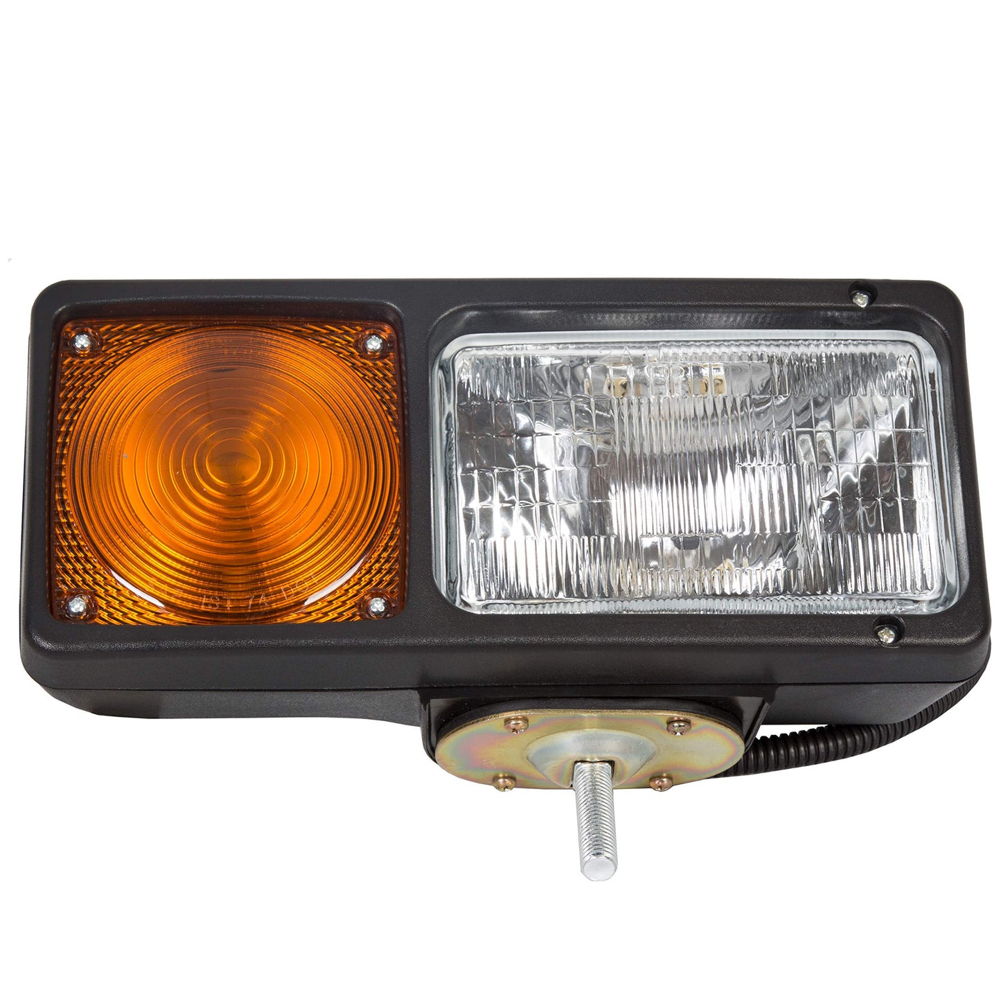 HECASA Universal Trunk Snowplow Lights - Clear Lens & Black Housing Replacement, Model CB-635
