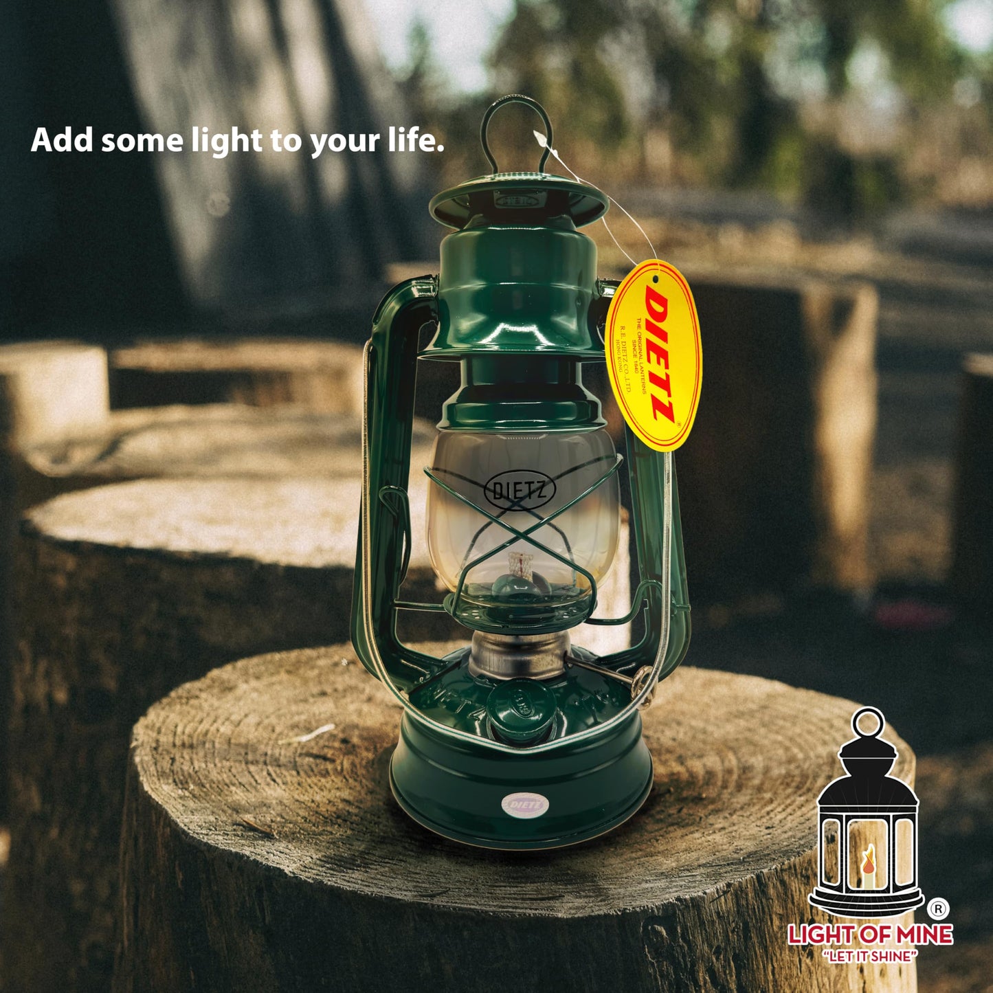LIGHT OF MINE Oil Lantern - Dietz #76 Original Green, Metal, 1/2in Replacement Wick Strips, Multicolor