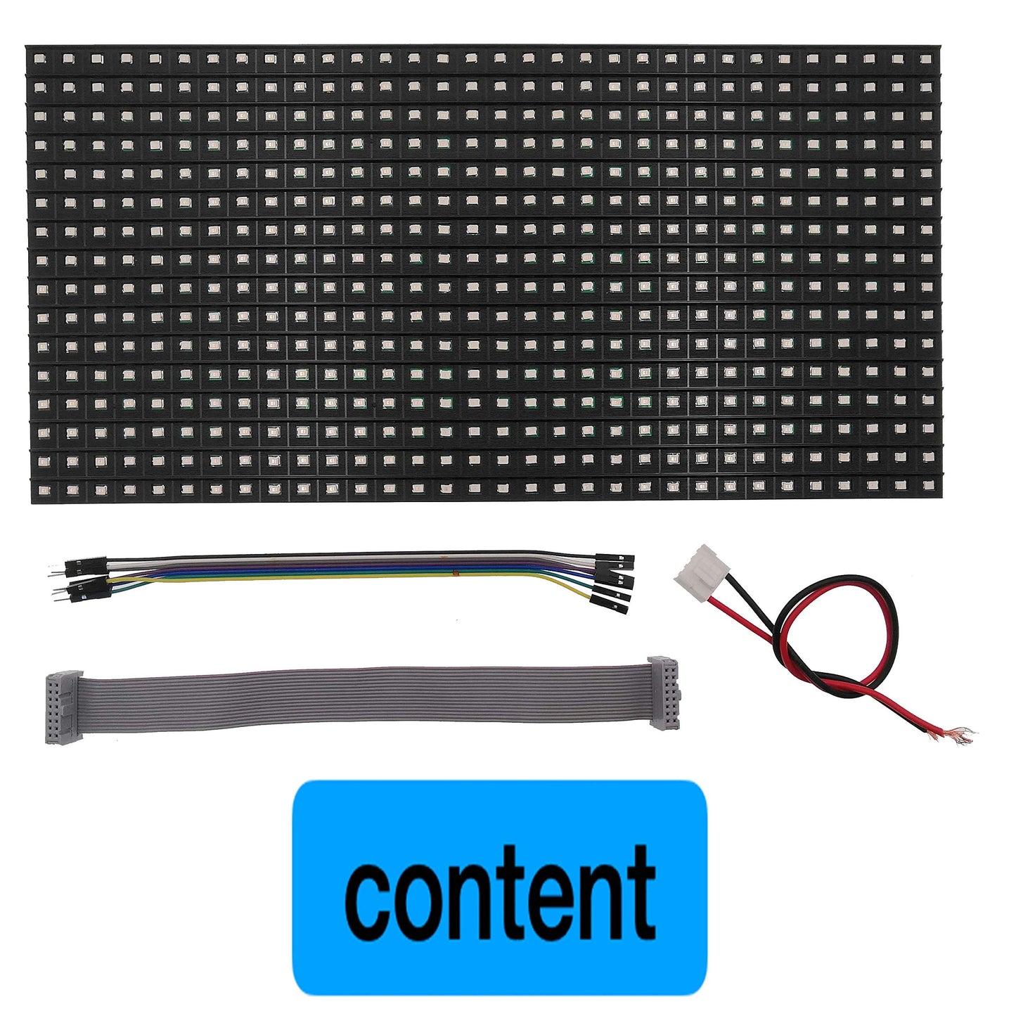 EEEEE P10 Red LED Panel Display Large Size 32cm X 16cm, 512 pcs of LED, Each Individual addressable, Controlled by Uno r3 with Arduino IDE.