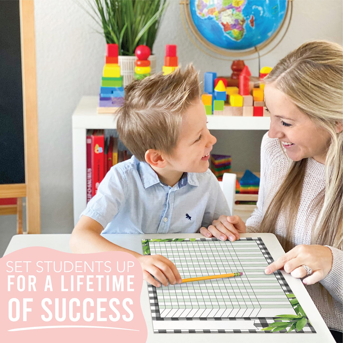 Attendance Chart for Classroom Management - 8 Incentive Chart for Classroom Essentials, 11x17 Student Behavior Charts and Homework Tracker, Teachers Class Attendance and Assignments Log