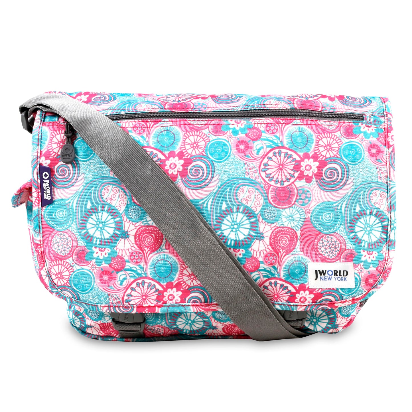 J World Terry Cute Messenger Bag for Girls & Women. Kids Small School Shoulder Bag, Blue Raspberry