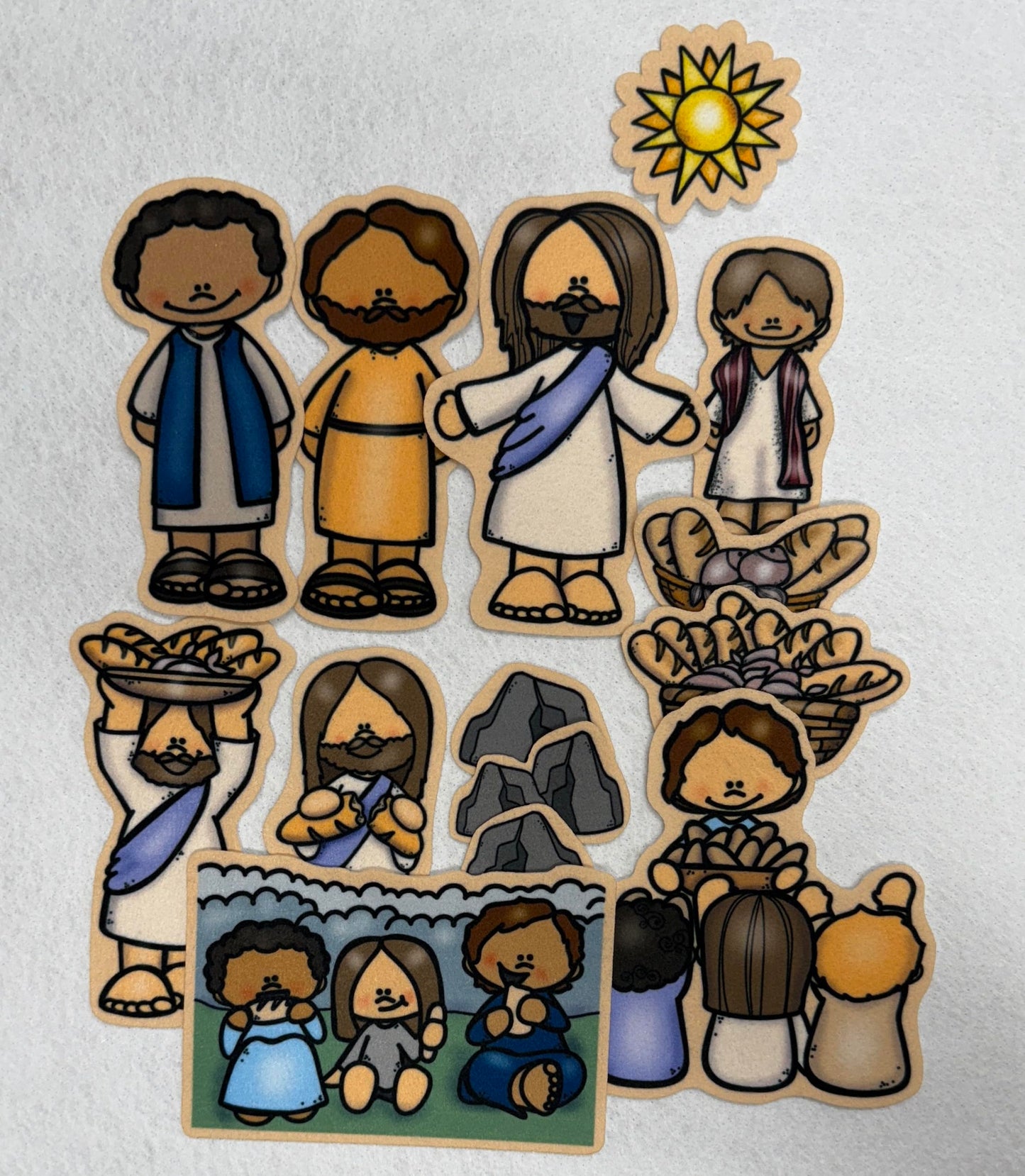 Jesus Feeds The 5000 Bible Felt Board Story for Flannel Boards