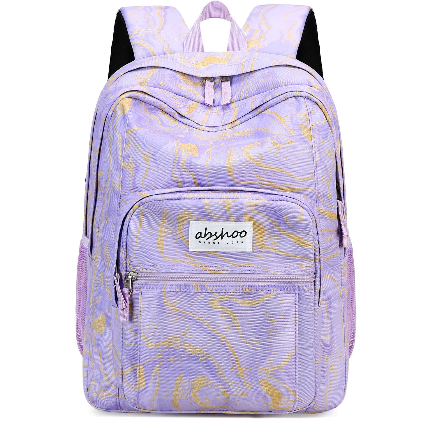 abshoo Classical Basic Marble Womens School Backpack For College Teen Girls Water Resistant Bookbag (Marble Purple)