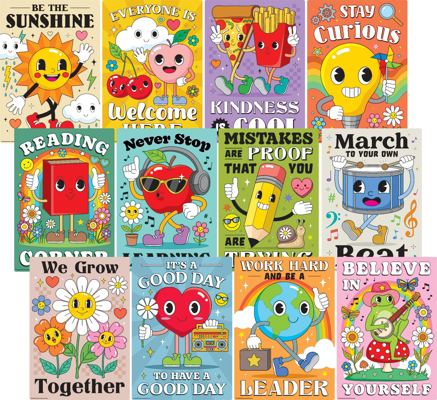 Teacher Created Resources Retro Fun Educational Poster Pack (TCR6964)