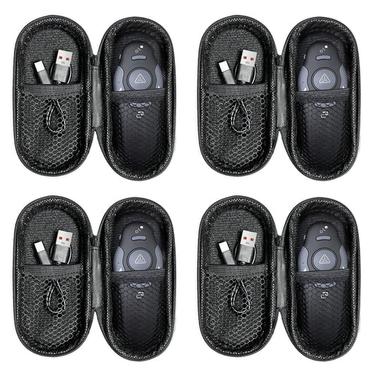 [4 Units] Presentation Clicker with 4 Cases: PowerPoint Wireless Presenter Remote USB Type C Rechargeable Red Laser Pointer Clickers Computer Project Mac PPT Slideshow Google Slide Advancer