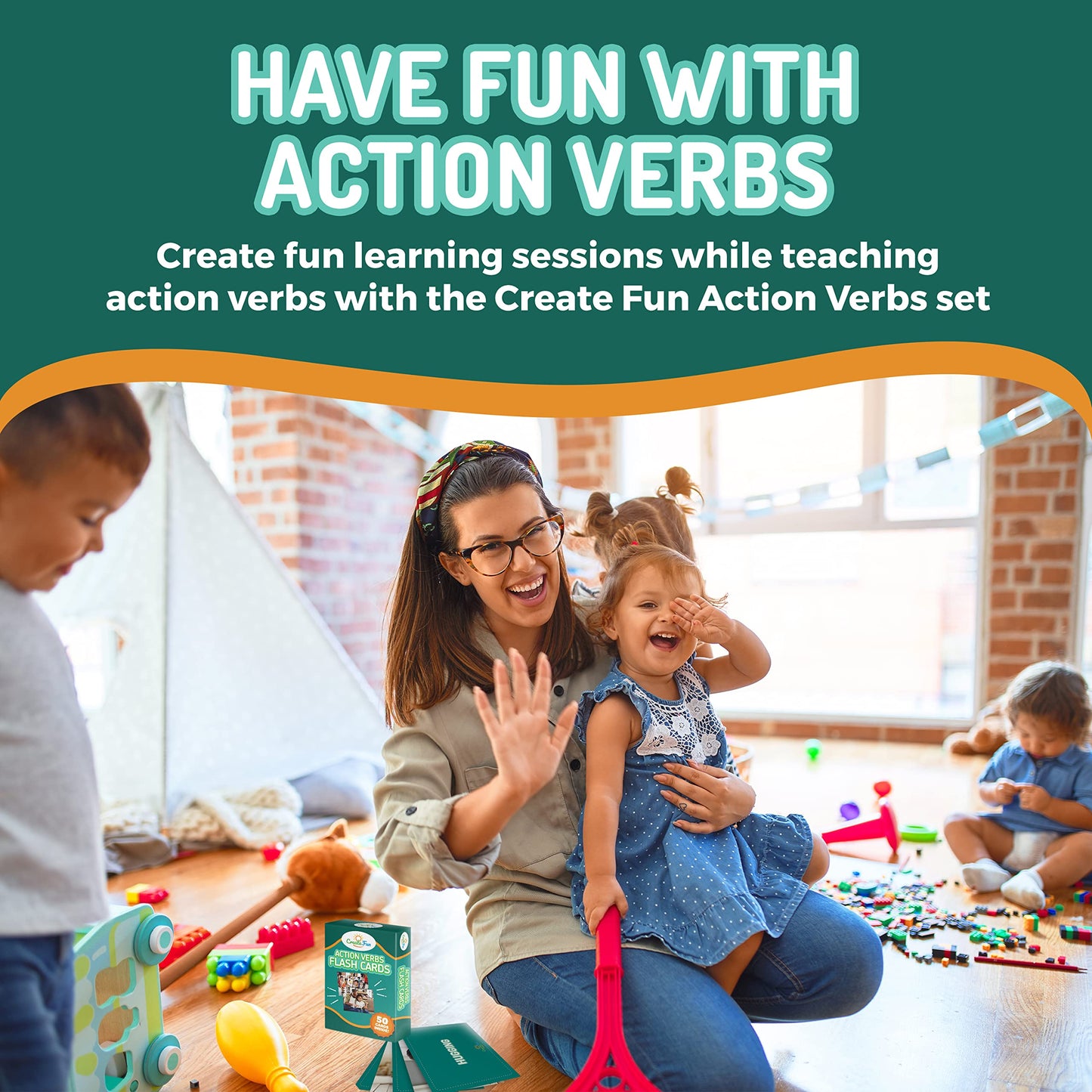 50 Action Verbs Flash Cards - Vocabulary Builder for Speech Therapy, ESL & Homeschooling | Realistic Diverse Pictures for Kids & Adults with Autism, Dementia, Aphasia, SLP | Educational Learning Cards