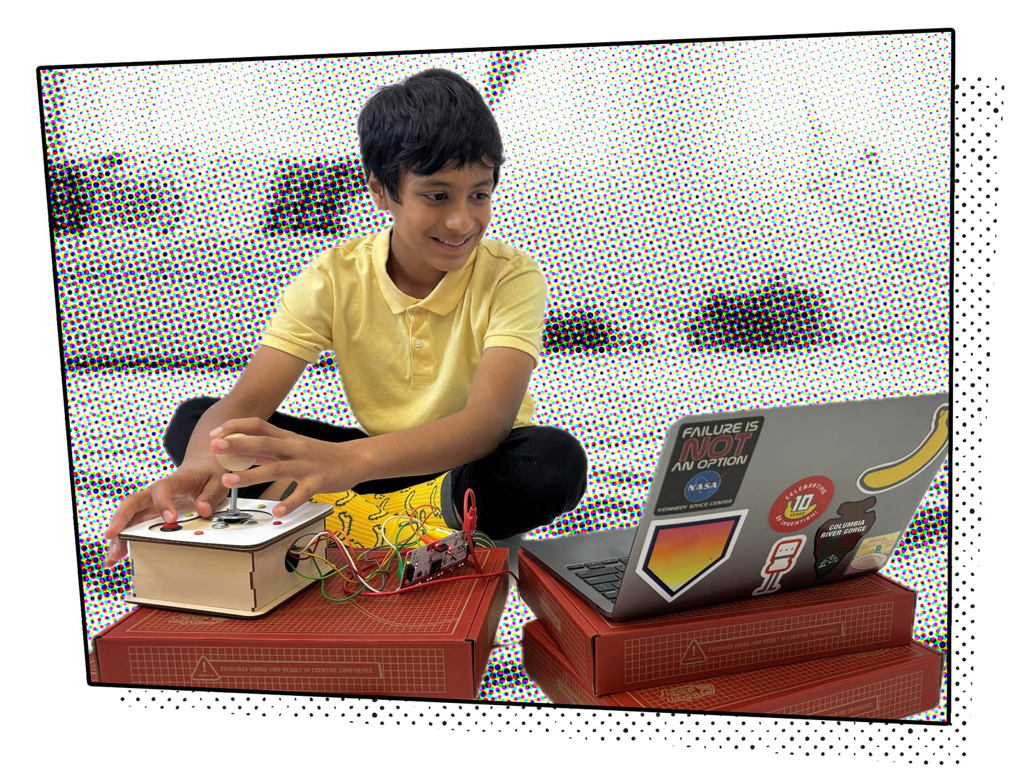 Makey Makey Retro Joystick Invention Launchpad Starter Bundle - Activity kit for STEM Engineering and Coding - Build, Customize, and Play Your Own Arcade Games