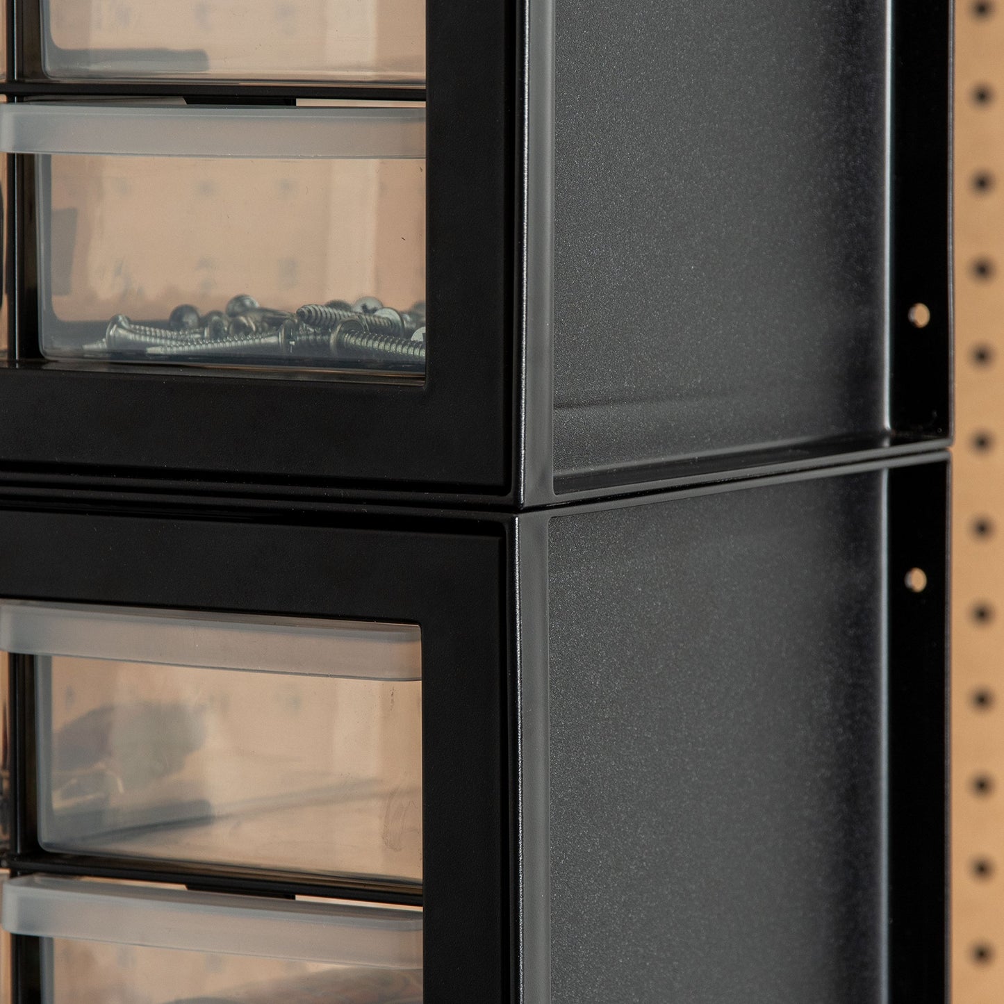 IRIS USA 24-Drawer Plastic Storage Organizer, Made in USA, Teacher Toolbox, Multi Drawer Cabinet For Garage Tools Beads Balloons Building Bricks Crafts Stickers Small Business Scrapbook Art, Black