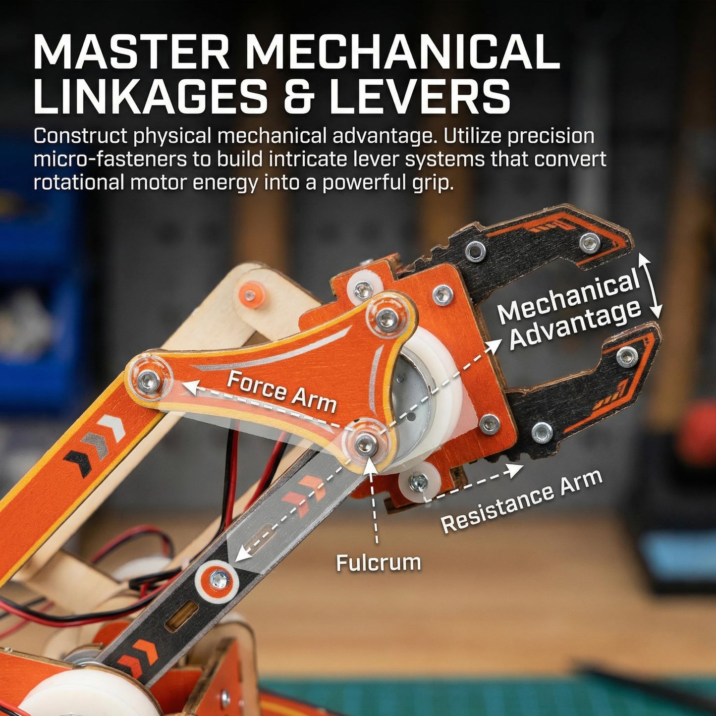 DIY Robotic Arm Building Kit, Remote Control Mechanics & Electronic Engineering Project, Advanced STEM Science Classroom Must Haves & Homeschool Supplies