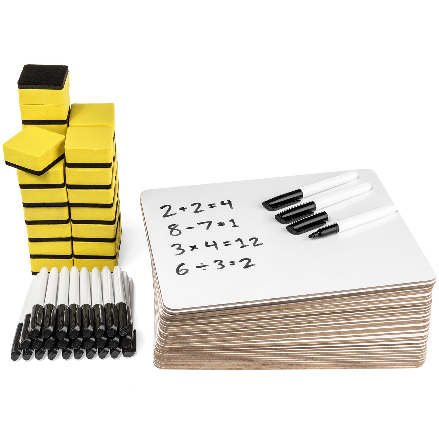 Blue Summit Supplies 30 Pack Mini Dry Erase Boards Classroom Set, Small Whiteboards for Students, Markers and Erasers, Lapboards Ideal for Individuals, Teachers, Students, Groups, 30 White Board Pack