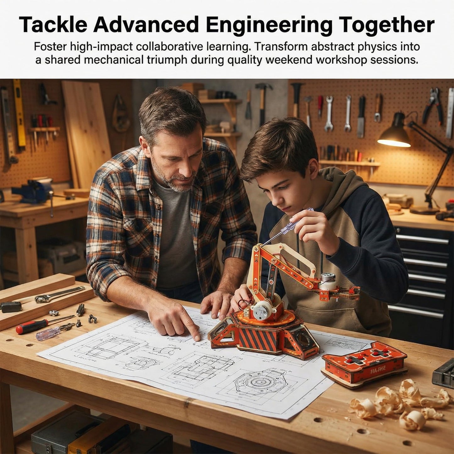 DIY Robotic Arm Building Kit, Remote Control Mechanics & Electronic Engineering Project, Advanced STEM Science Classroom Must Haves & Homeschool Supplies