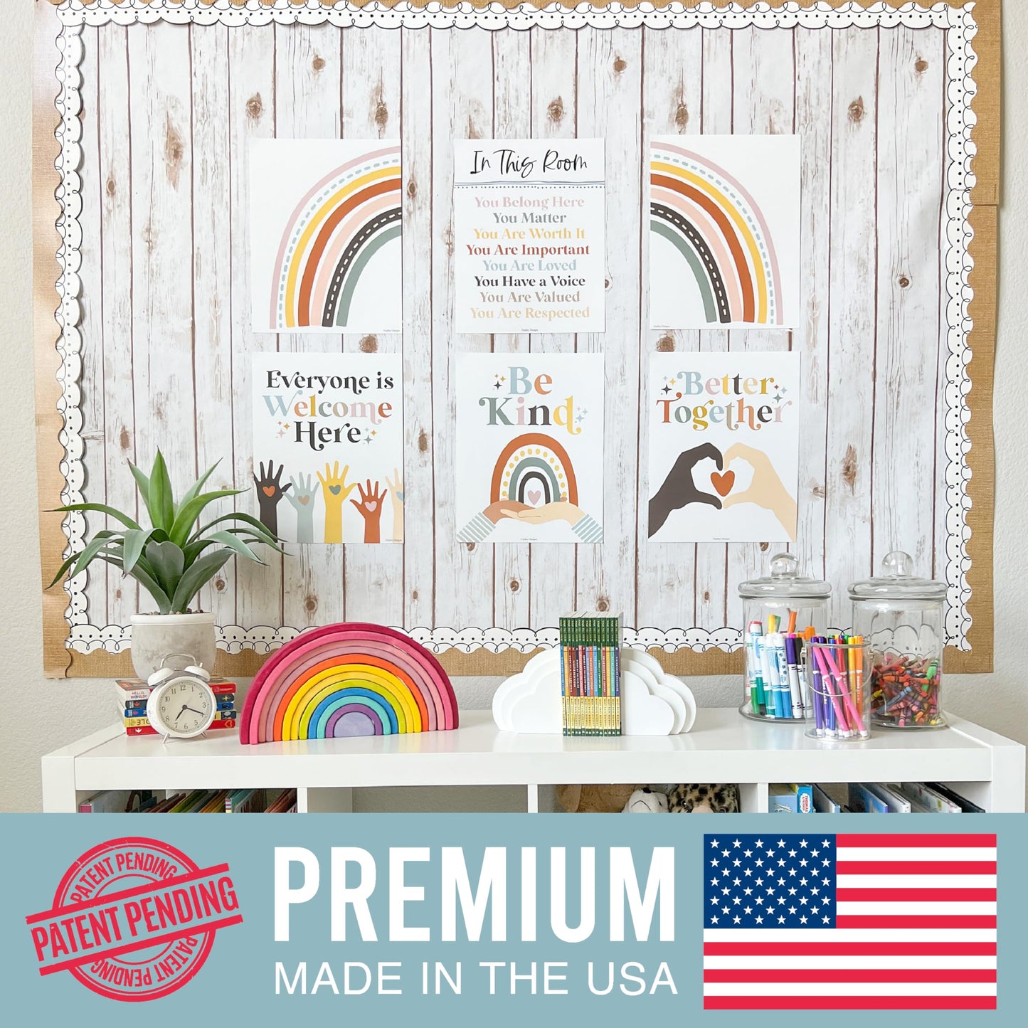 Hadley Designs Diversity Posters For Classroom Elementary –6 Inclusive Everyone Is Welcome Classroom Decor, Safe Space Sign Preschool Kindness Posters For Classrooms, Boho Multicultural Poster