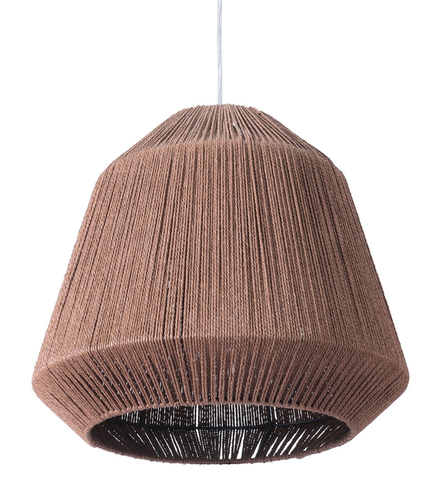 Zuo Impala Ceiling Lamp - Medium Brown Metal Light Fixture, Model 56093