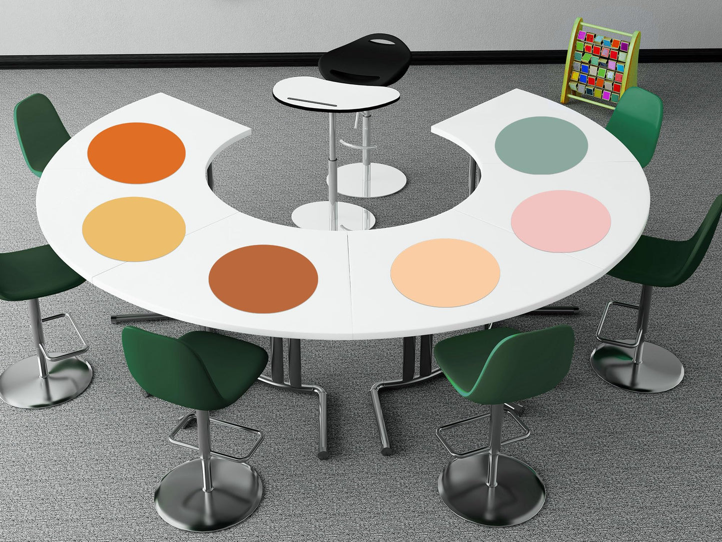 Lincia 12 Pcs Large 12 '' Dry Erase Dots for Classroom Tables Removable Dry Erase Circles Whiteboard Marker Stickers Spots Wall Decals for School Classroom Teachers Students Table & Desk