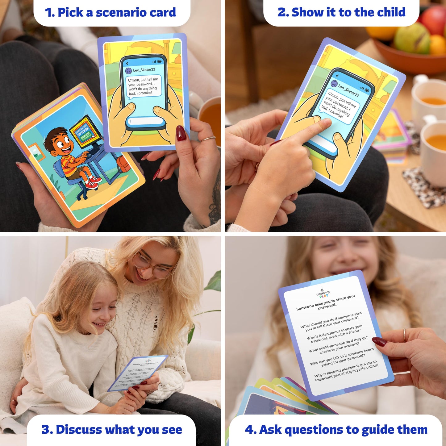 Who What Why Conversation Cards for Kids Online Safety – Cybersecurity & Digital Awareness Learning Game – Emotional Regulation Tool for Kids – Social Skills Activity & Speech Therapy Materials