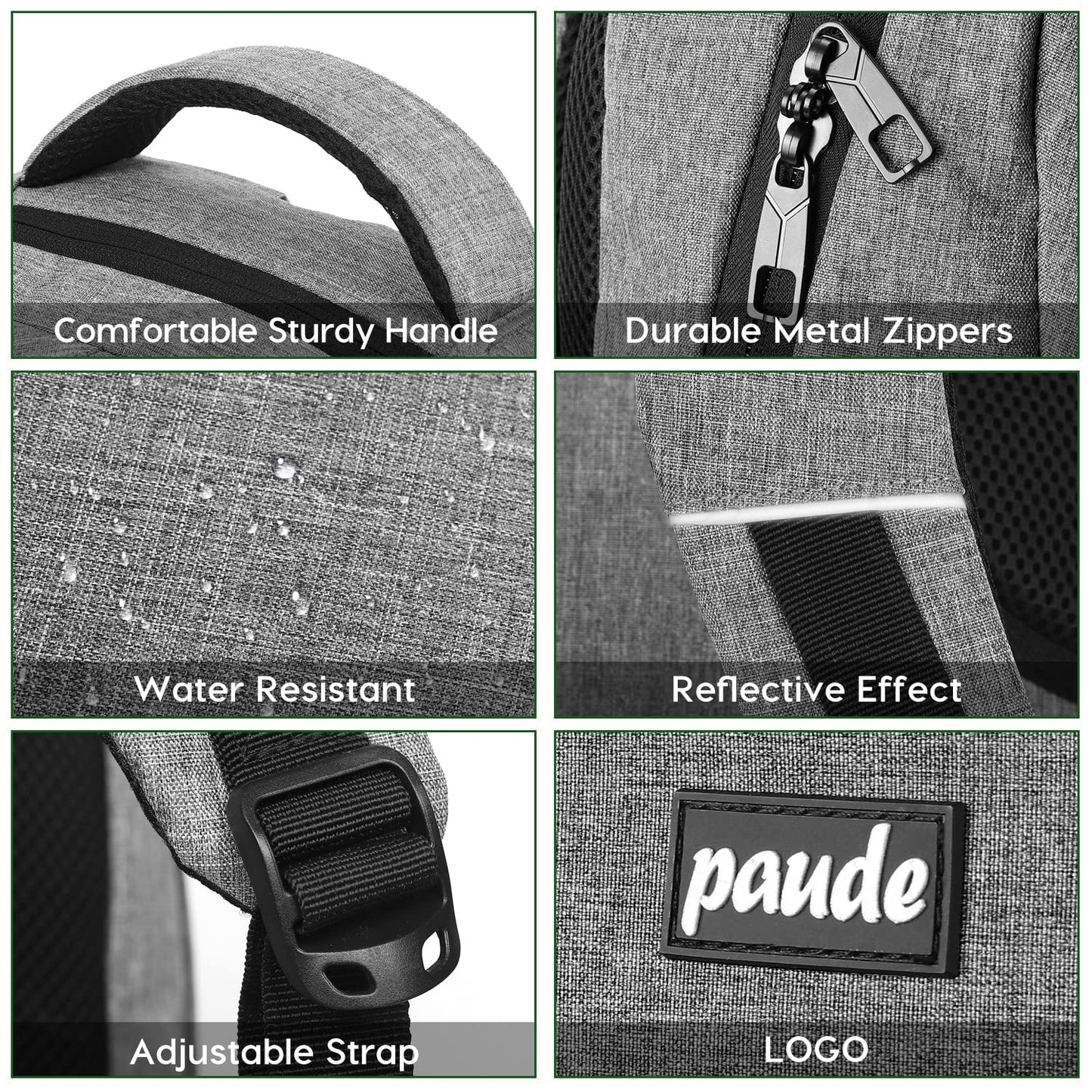 Paude Backpack School,17.3 Inch Travel Laptop Backpack,Bookbag for Teen Boys College Backpack with USB Charging Port,Waterproof