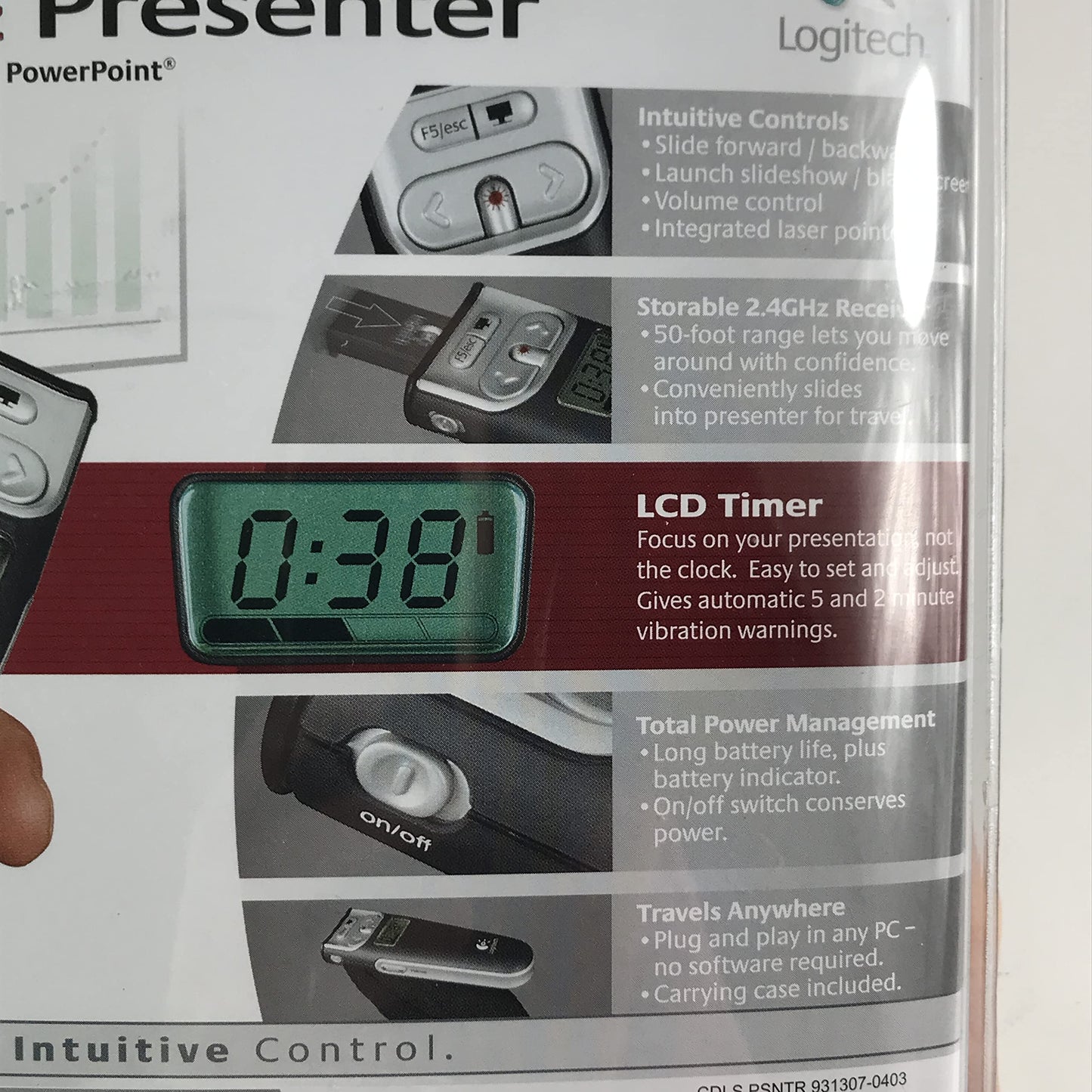 Logitech 2.4 GHz Cordless Presenter (Black)