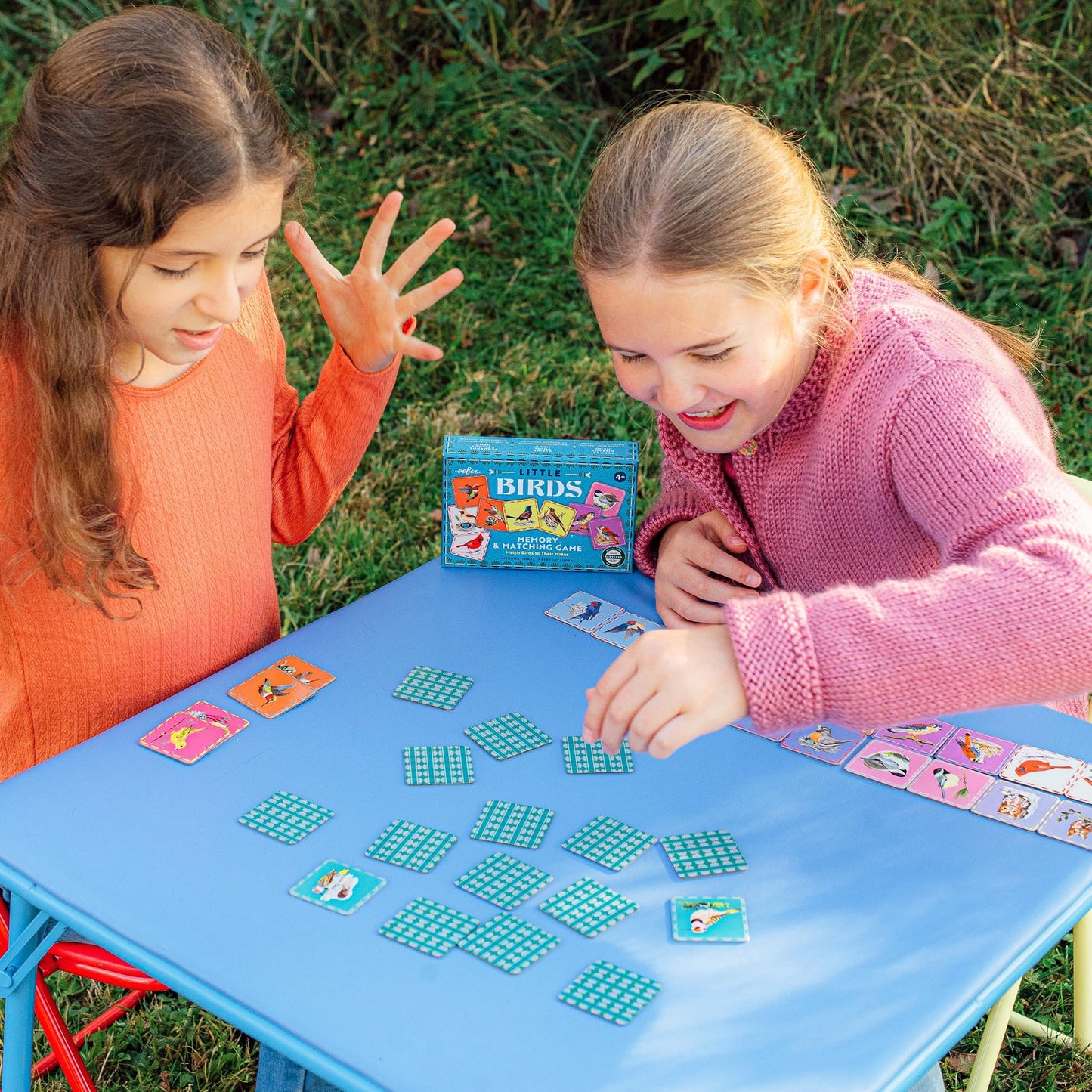 eeBoo: Memory & Matching Game- Little Birds- 18 Illustrated Matching Pairs, Concentration Tile Game, Informational Insert, Kids Ages 4+, 1-4 Players