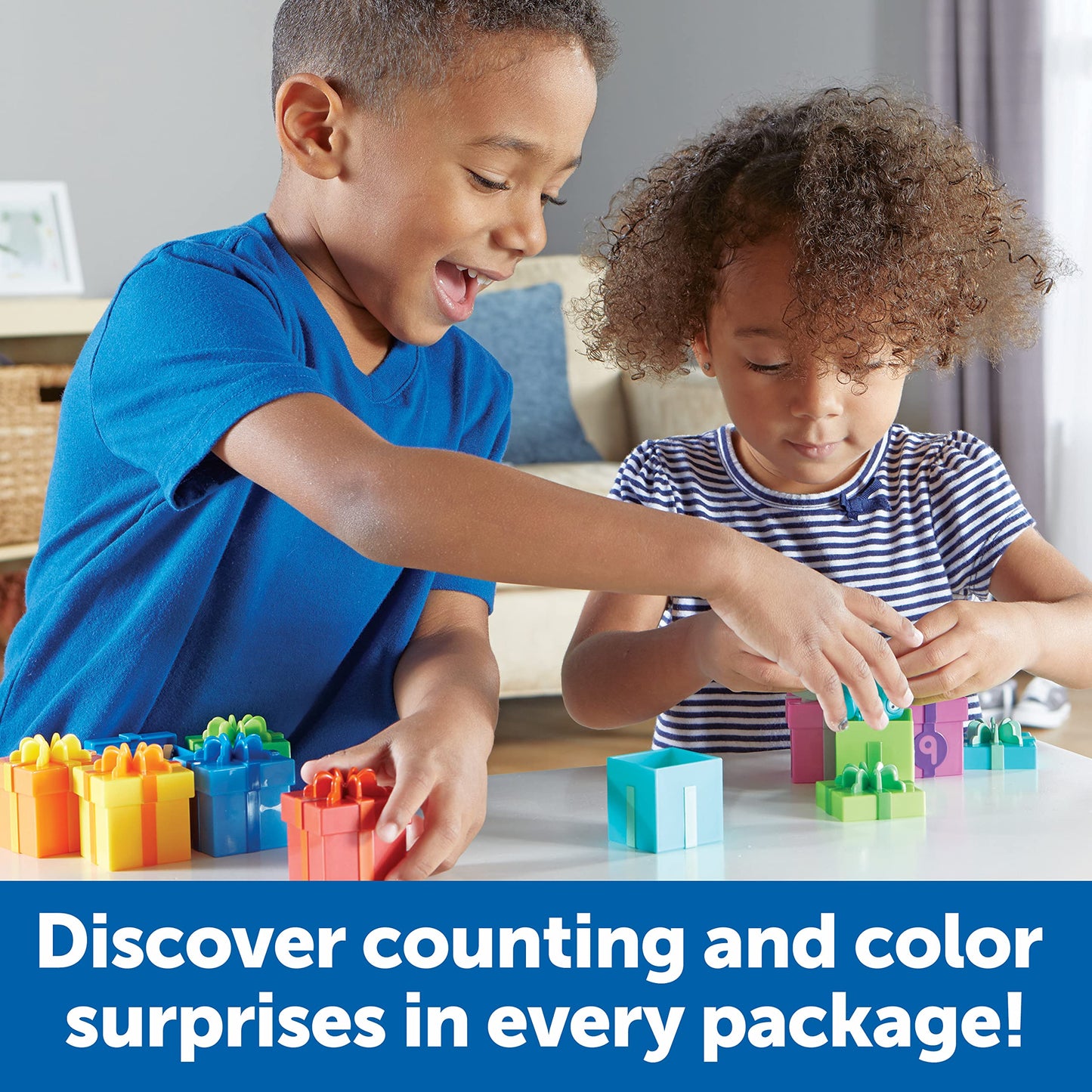 Learning Resources Counting Surprise Party - Toddler Montessori Toys, Stacking Preschool Activities, Matching Color Game, Homeschool, Fine Motor Skills, Gifts For Boys And Girls, Manipulatives