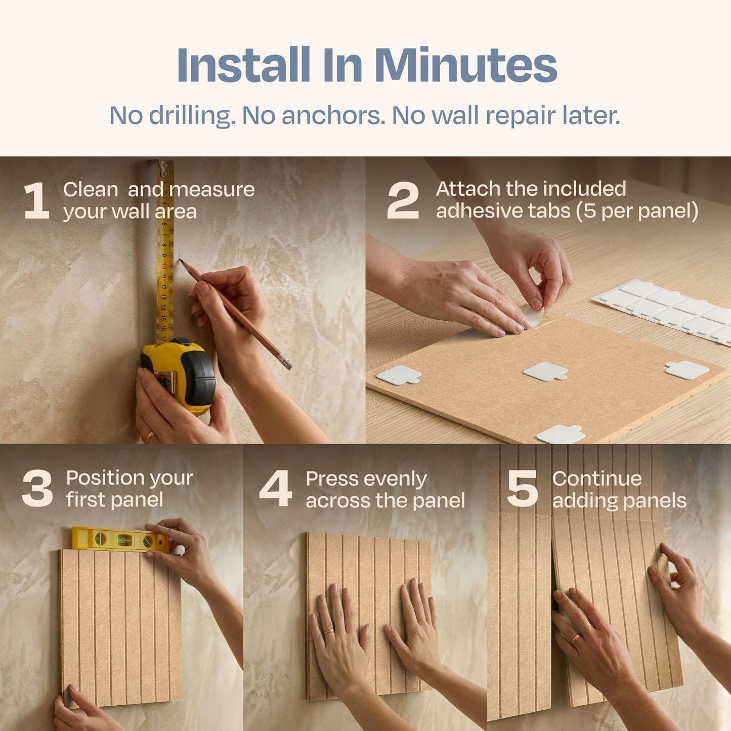 Ekkogo X-Large Cork Board Alternative 12-Pack Felt Bulletin Board Thick and Decorative Pin Board for Home Office Walls 47.24 x 35.43 Inches with 72 Adhesive Tabs - [Soft Camel]