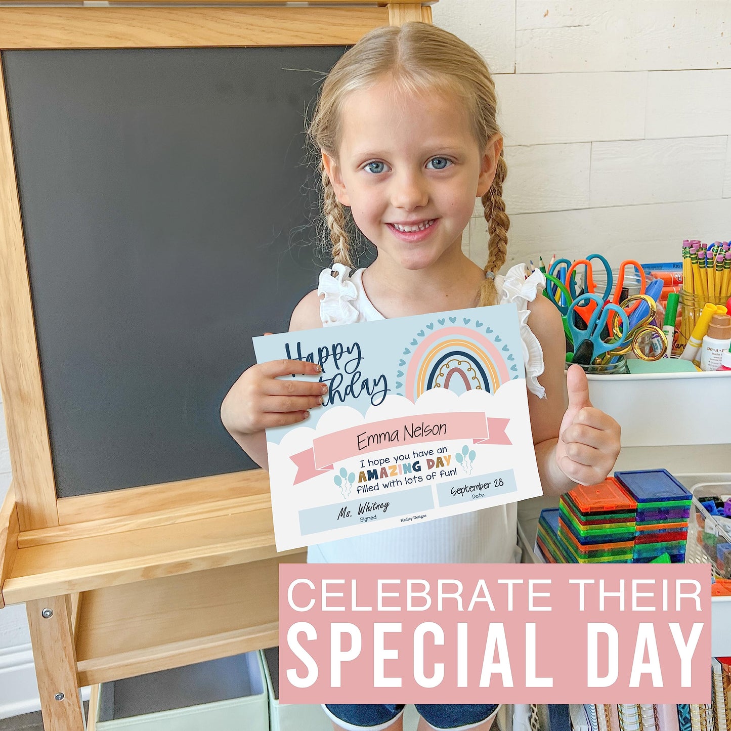 Happy Birthday Certificates for Students - 25 Student Birthday Certificates for Kids Classroom Must Haves, Teacher Supplies for Classroom Elementary, Boho Teacher Essentials