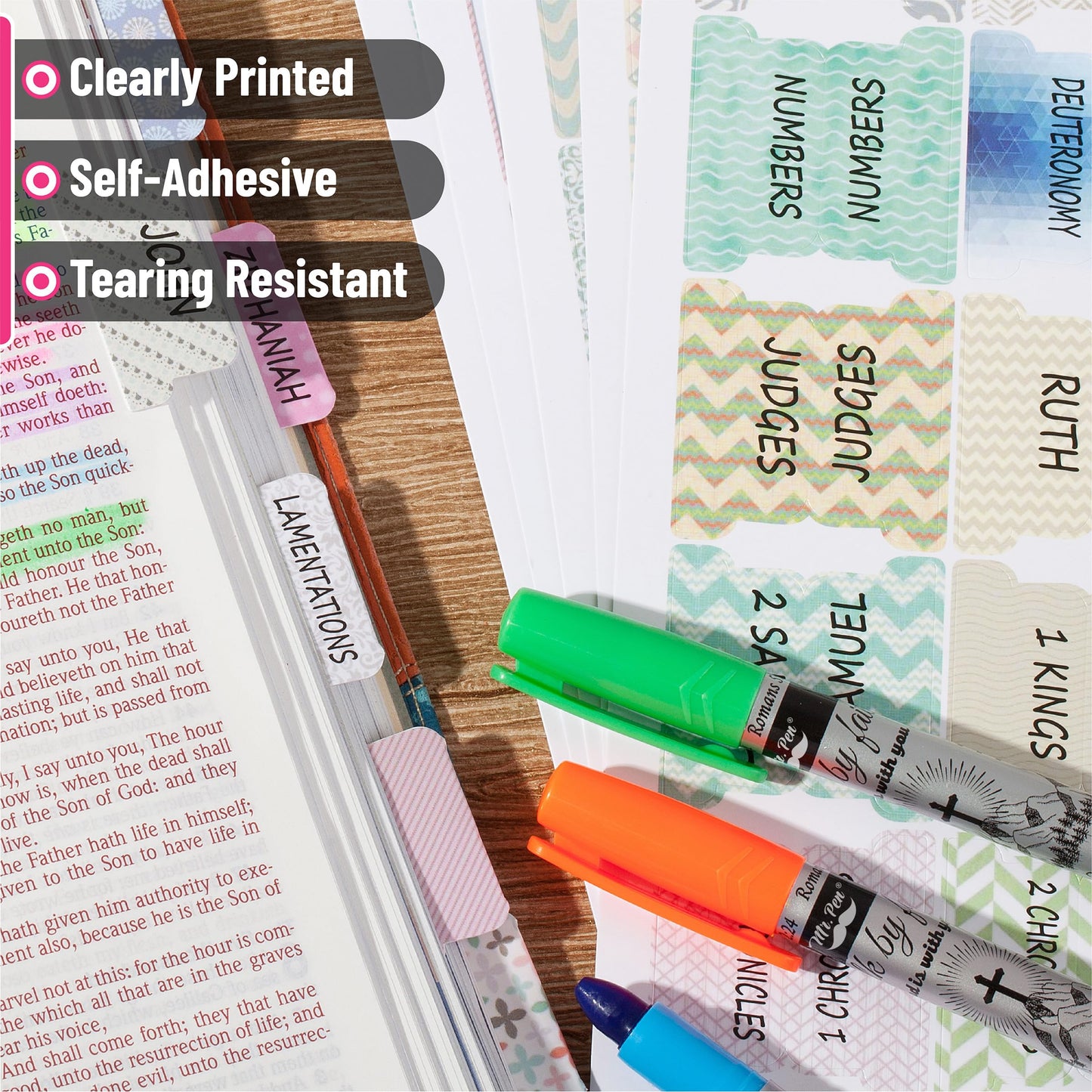 Mr. Pen- Bible Journaling Kit for Women, Bible Highlighters and Pens No Bleed, Tabs, Stencils, Ruler, Fineliners & Pencil Case for Devotions, Prayer & Christian Gifts