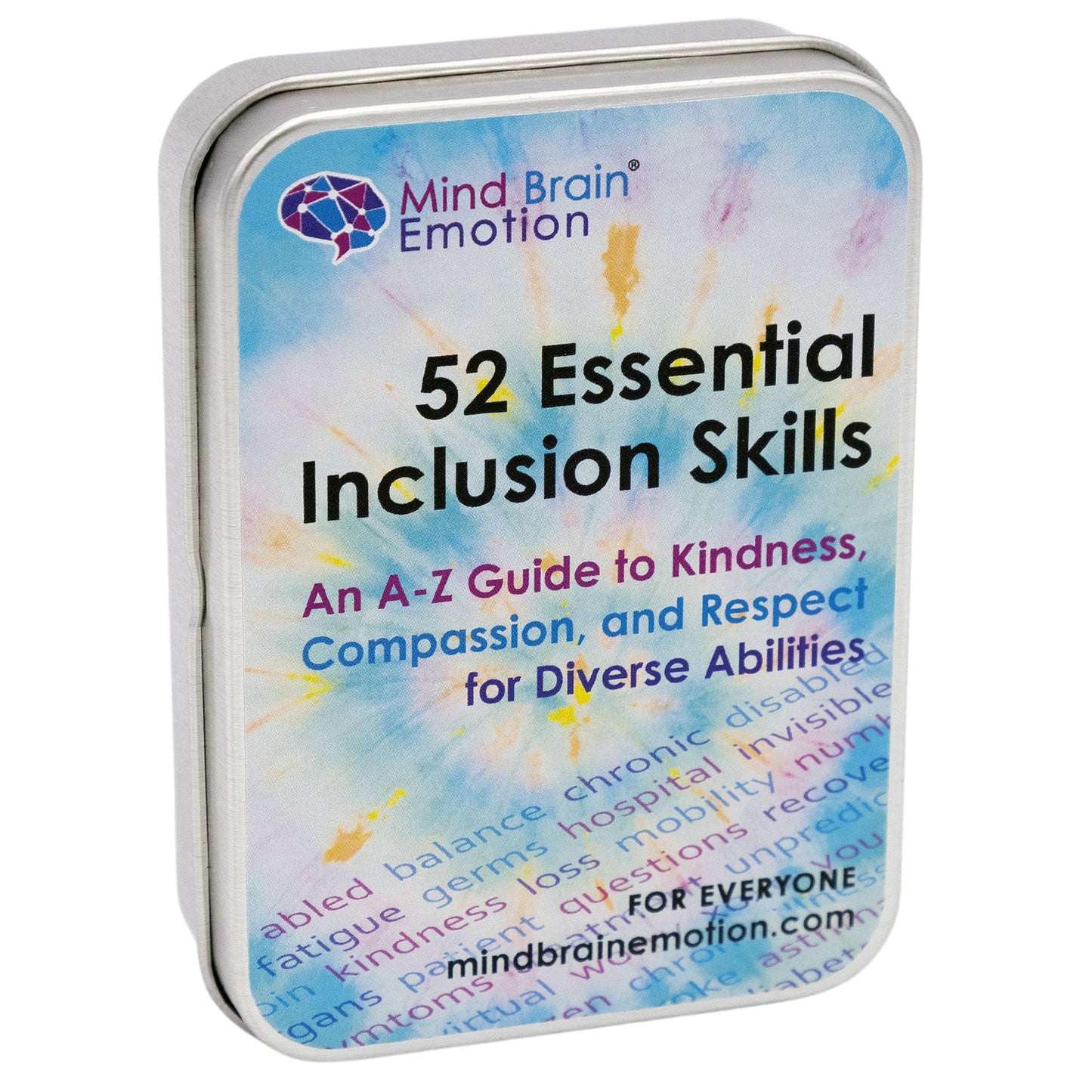 Mind Brain Emotion 52 Essential Inclusion Skills - A to Z Guide to Kindness, Compassion, Respect for Diversity and Disabilities - Educational Cards and Health Advocate to Teach Kids Empathy