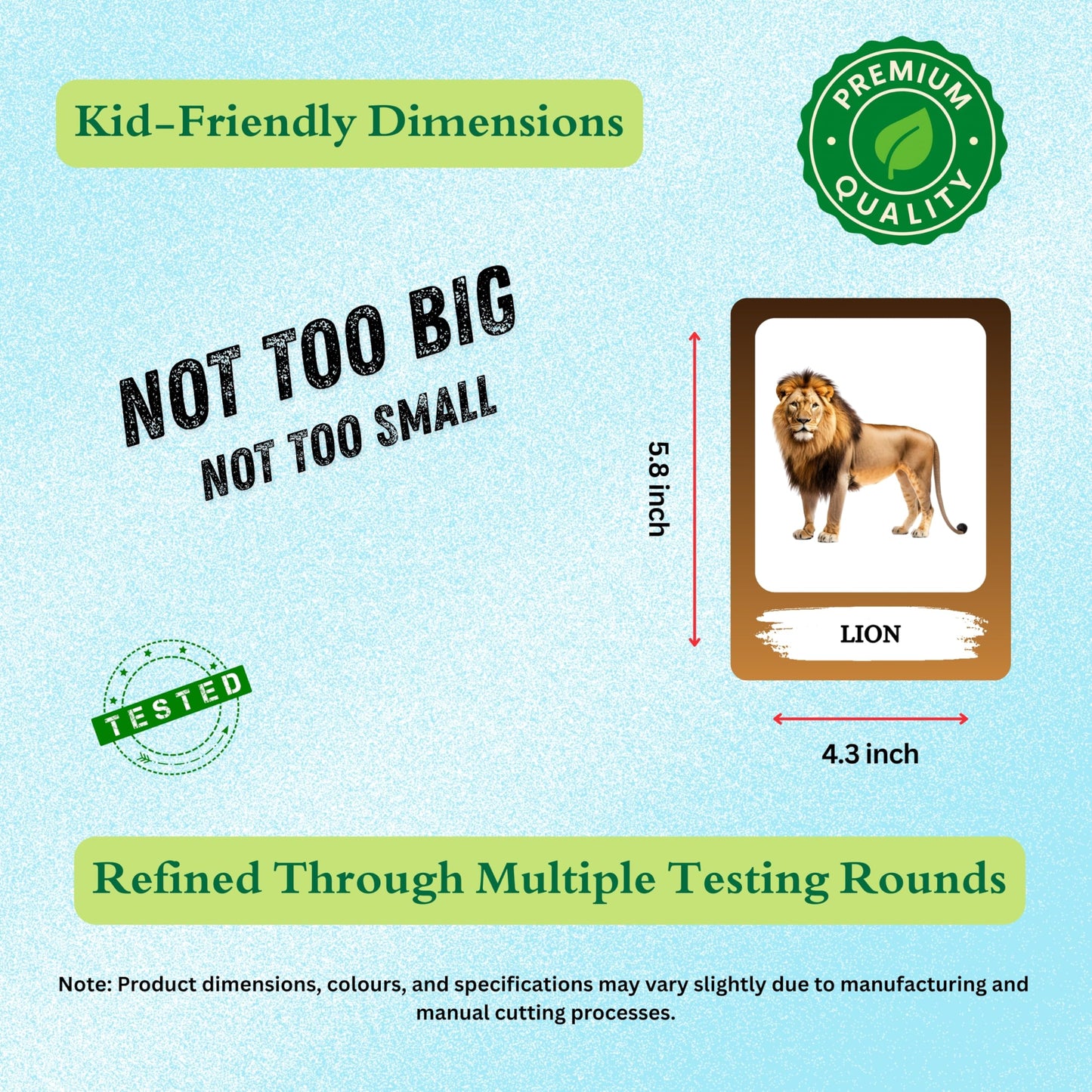 The Biblio Hub Animals Flashcards – Non-Tearable Synthetic Learning Cards for Toddlers, Preschool & Kindergarten, Double-Sided Set