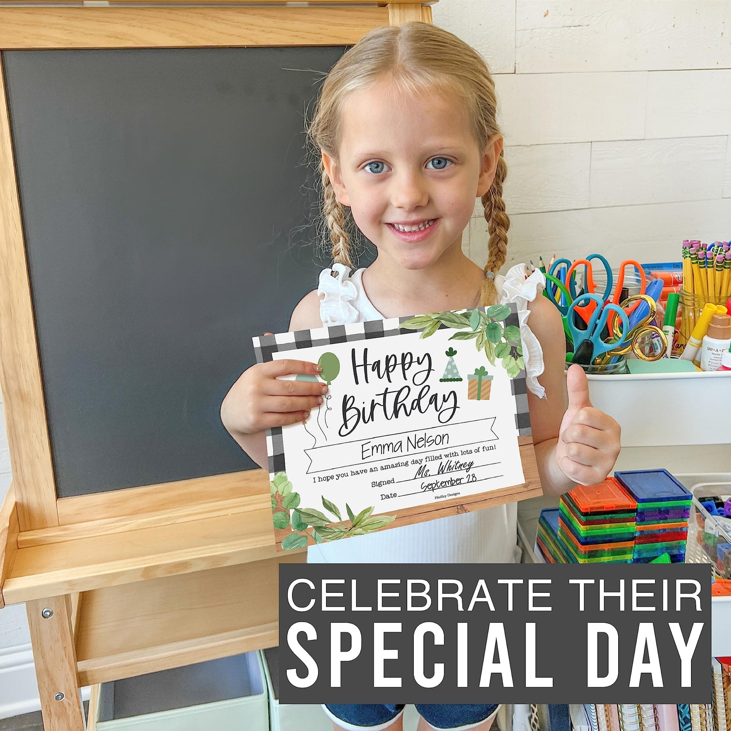 Happy Birthday Certificates for Students - 25 Student Birthday Certificates for Kids Classroom Must Haves, Teacher Supplies for Classroom Elementary, Farmhouse Teacher Essentials