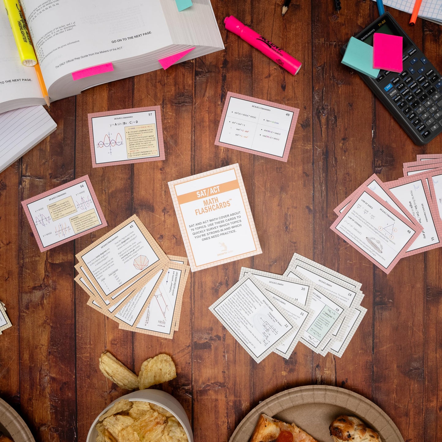 SAT/ACT Math Flash Cards by Growth Wise