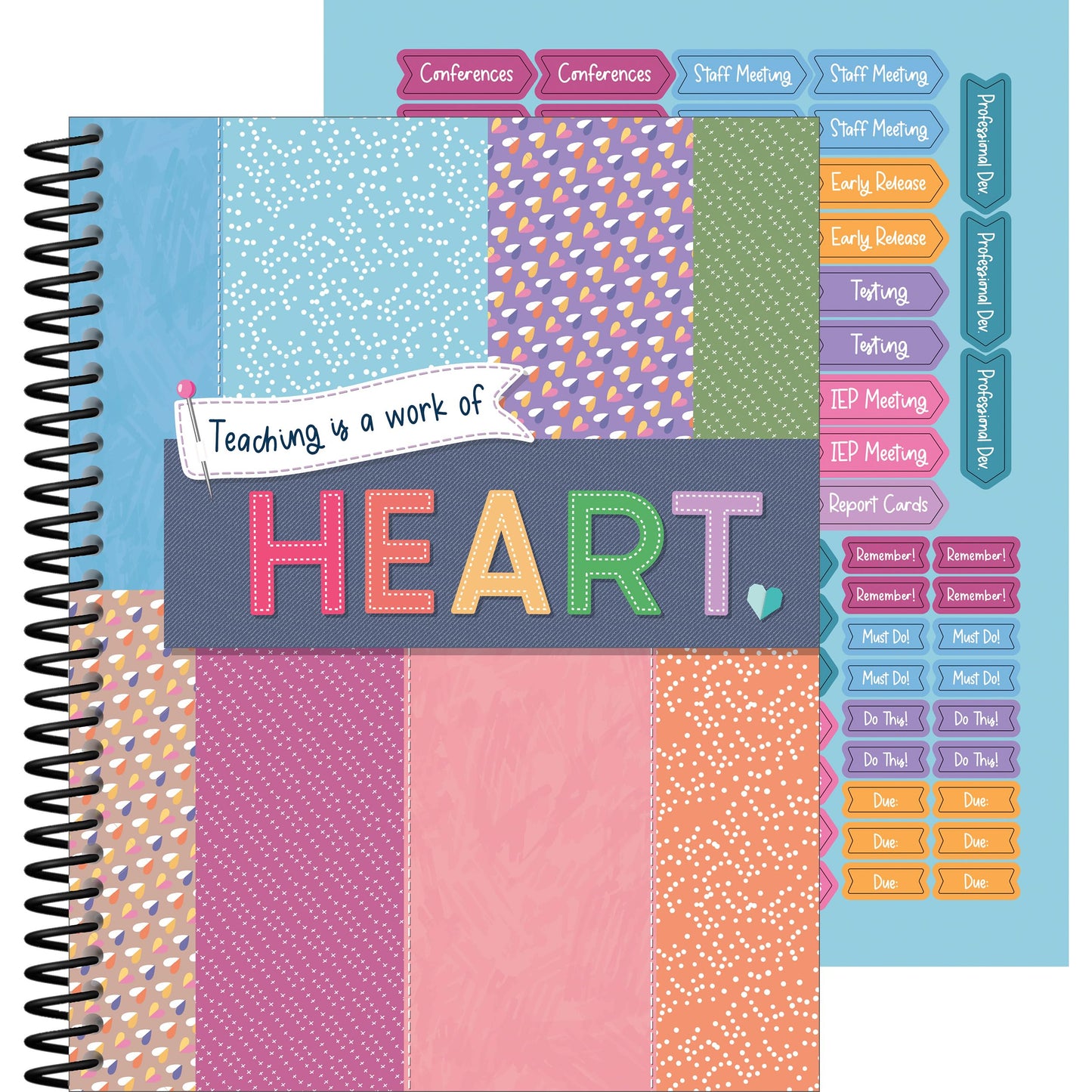 Carson Dellosa Education Crafty & Cool Teacher Planner 2026-2027, Undated 8"x11" Lesson Plan Book With Stickers, Class Schedule,Weekly Calendar, ... Haves, Homeschool Essentials, School Supplies