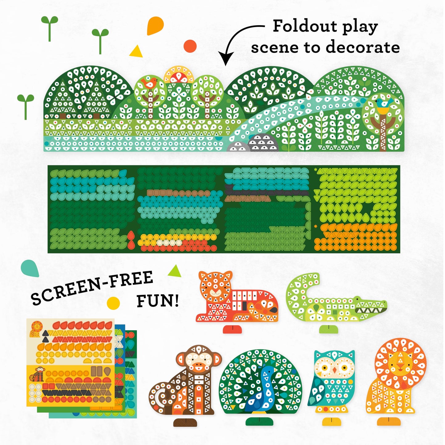 Petit Collage Mosaic Sticker Activity: Animal Friends