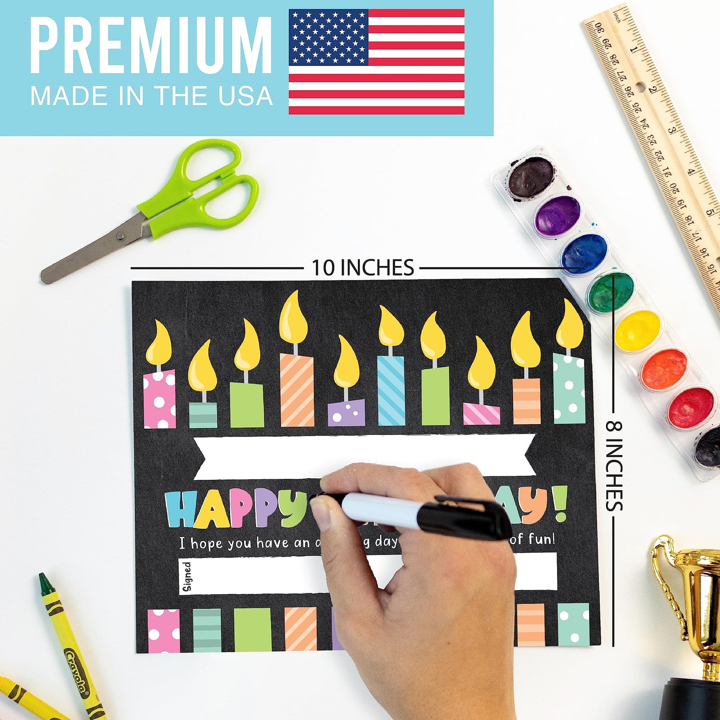 Happy Birthday Certificates for Students - 25 Student Birthday Certificates for Kids Classroom Must Haves, Teacher Supplies for Classroom Elementary, Chalkboard Teacher Essentials