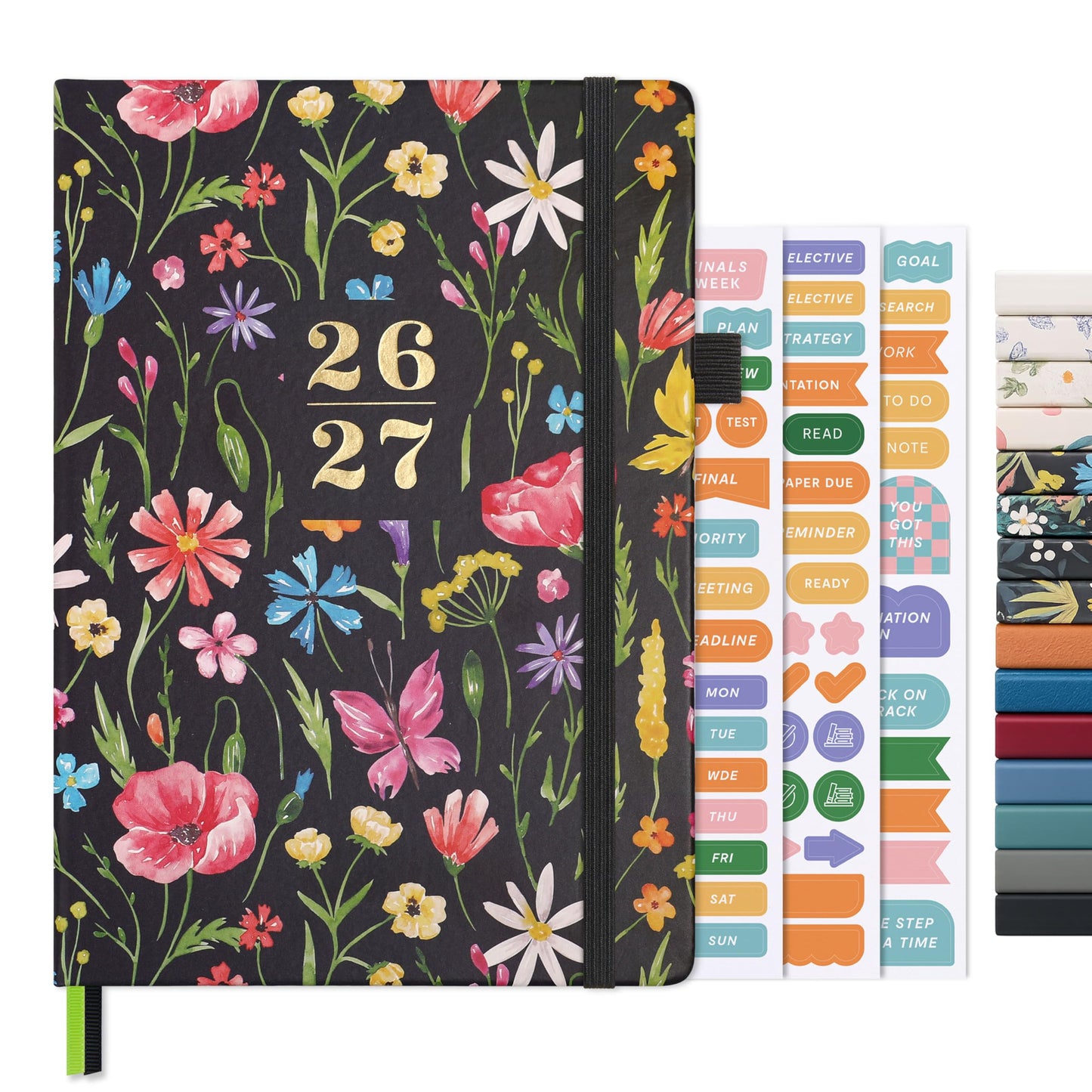 And Per Se Academic Planner 2026-2027 – Weekly & Monthly Planner, July 2026 to June 2027, A5 Leather Hardcover with Inner Pocket – Student & Teacher Organizer, 5.7" x 8"(Wildflower Meadow)