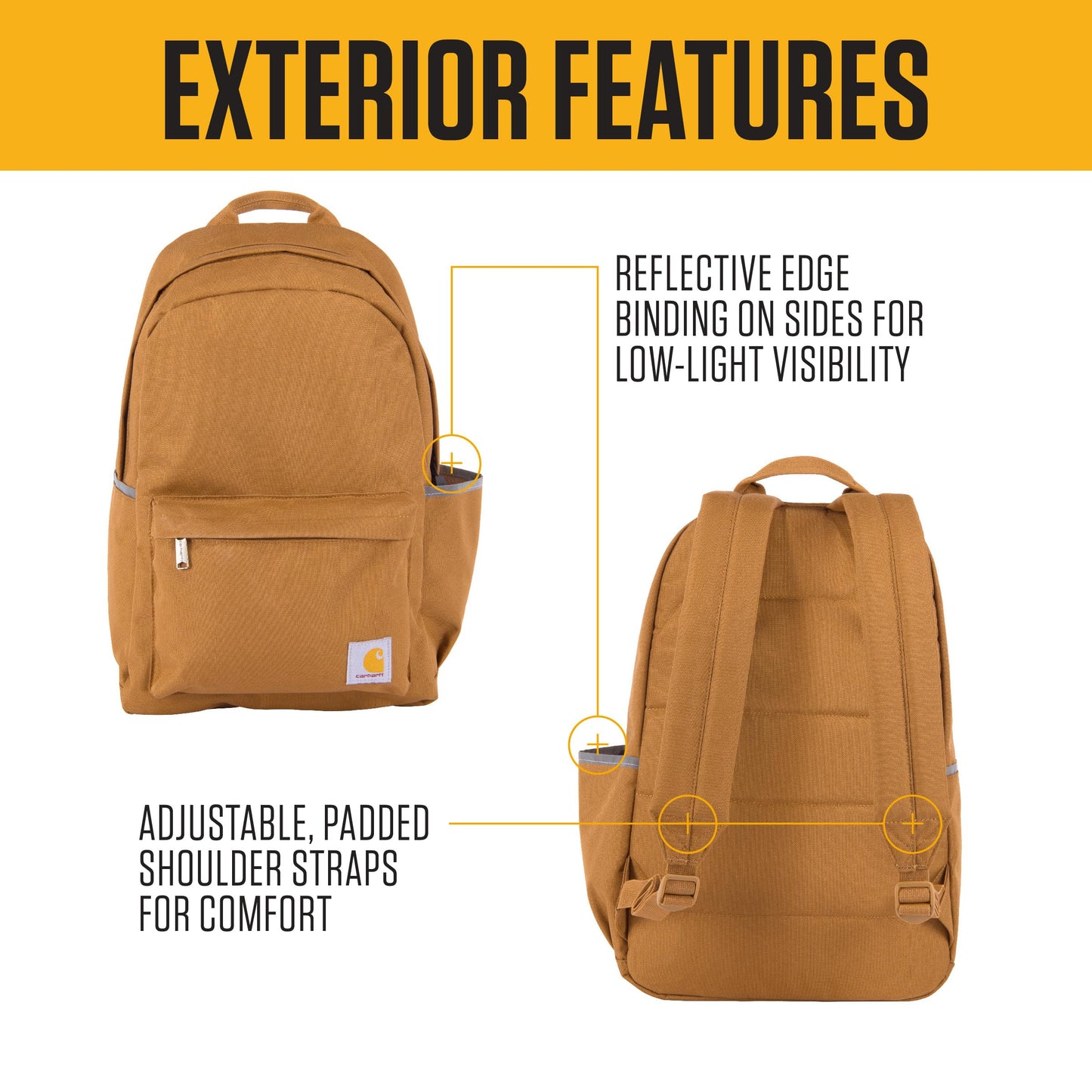 Carhartt 21L Classic Laptop Backpack, Water-Resistant Pack W/ 15" Laptop Sleeve and Organizational Compartments, Rose Tint