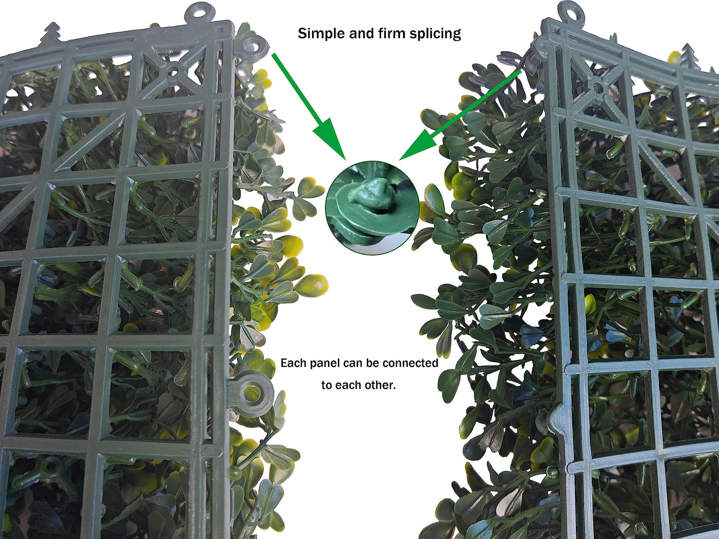 ODTORY Artificial Grass Wall Panel Backdrop,10 X 10 in 8P(5.6 sqft) UV-Anti Greenery Boxwood Panels for Indoor Outdoor Green Wall Decor & Ivy Fence Covering Privacy