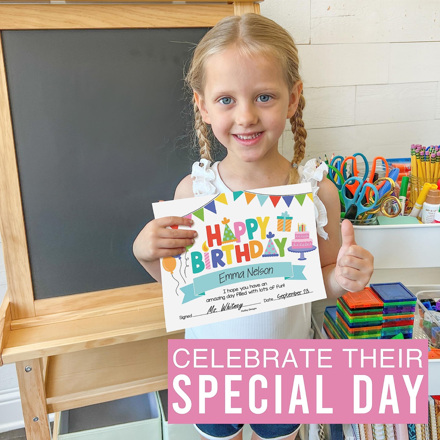 Happy Birthday Certificates for Students - 25 Student Birthday Certificates for Kids Classroom Must Haves, Teacher Supplies for Classroom Elementary, Colorful Teacher Essentials