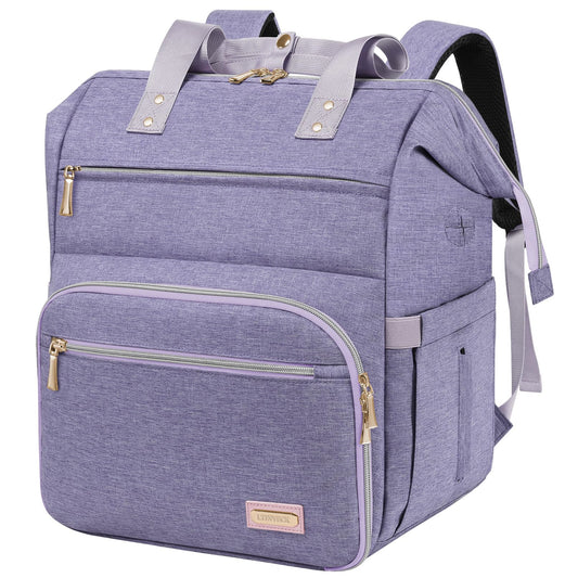 Nail Polish Organizer Case Backpack Holds 70 Bottles (15ml/0.5fl.oz) & Nail Lamp, 2 Layers Detachable Nail Kit Storage Case, Large Travel Nail Supplies Shoulder Bag for Manicure Tools (Purple)
