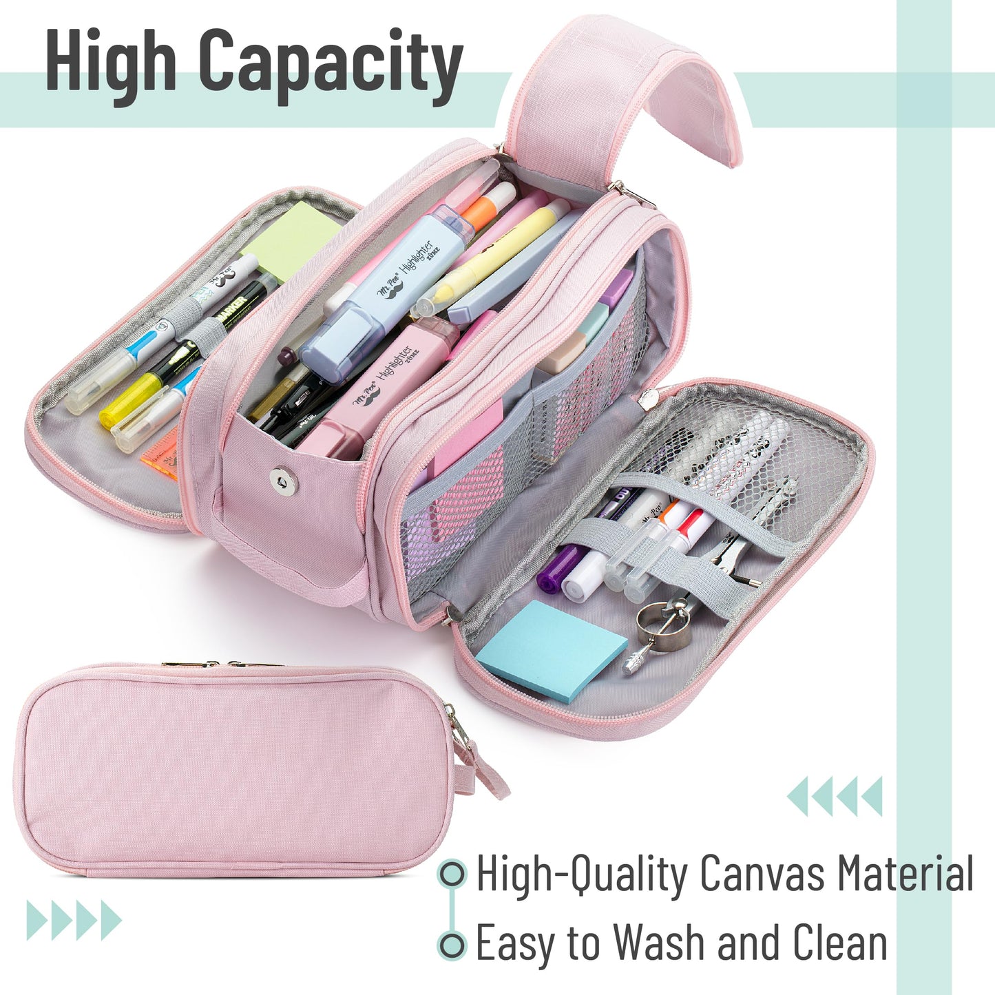 Mr. Pen- Large Capacity Pencil Case, Big Capacity Pencil Case, Big Pencil Pouch, Pen Pouch, Pen Bag