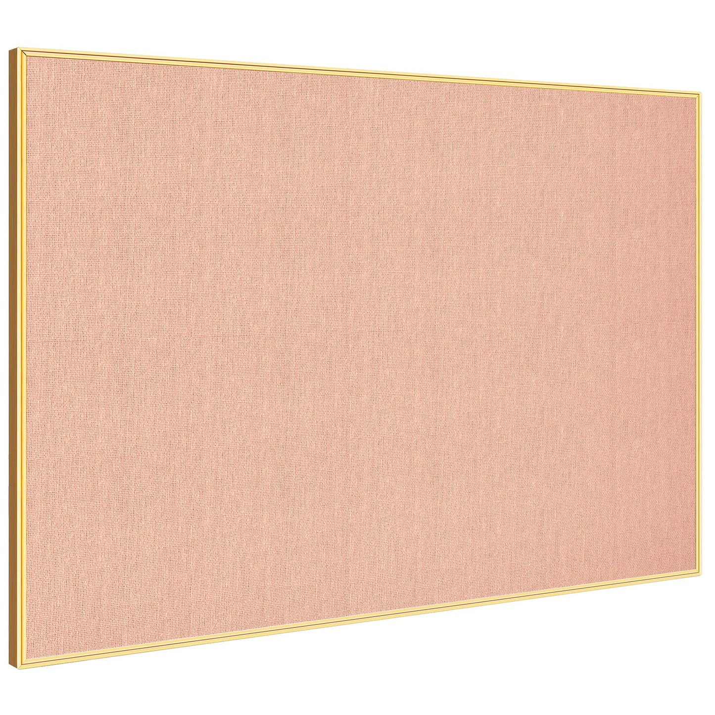 Bulletin Board 30 x 20 inches, Aluminum Framed Fabric Cork Board with 10 Push Pins (Blush Coral, 30 x 20 inches)