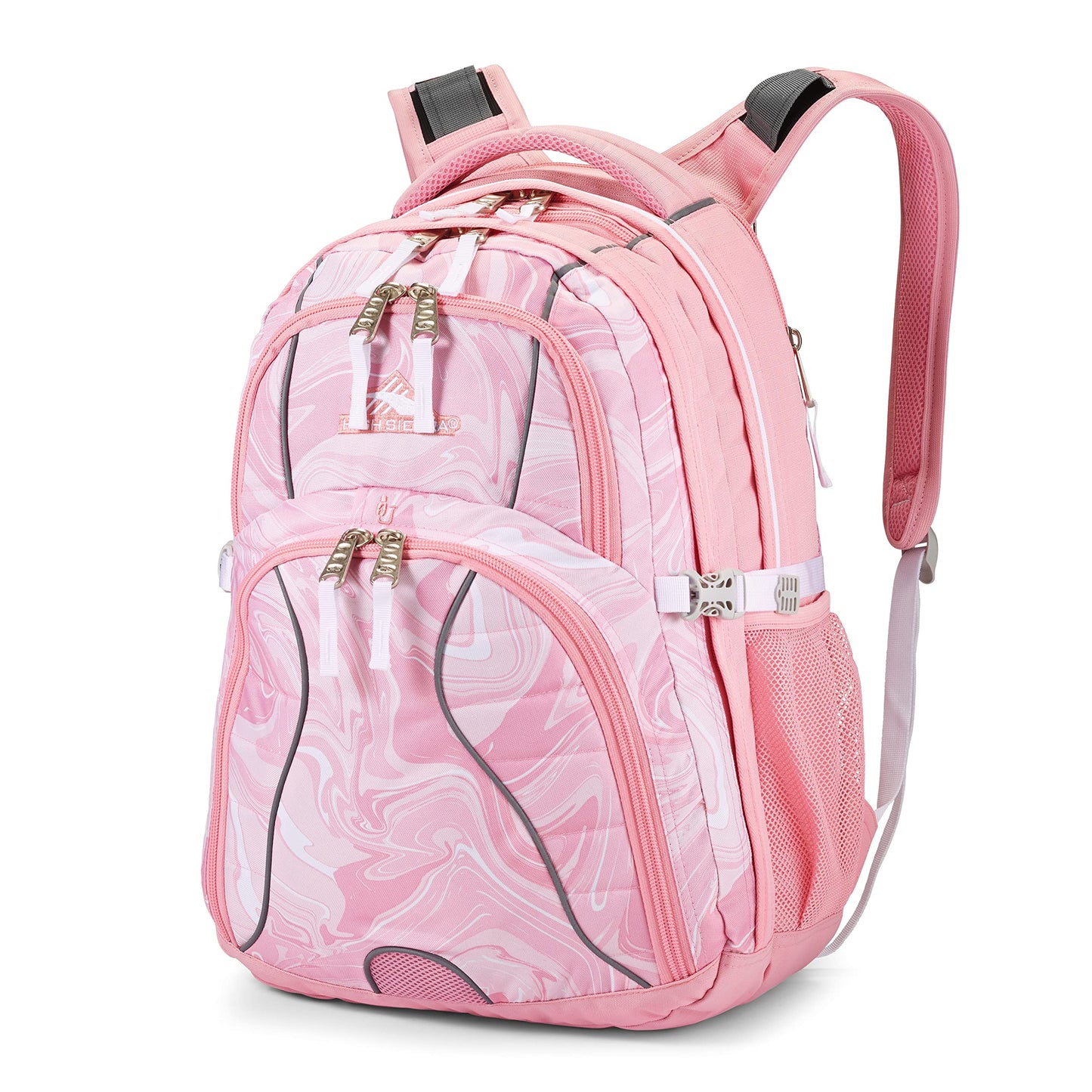 High Sierra Swerve Daypack, Pink Marble - Bubblegum Pink, One Size